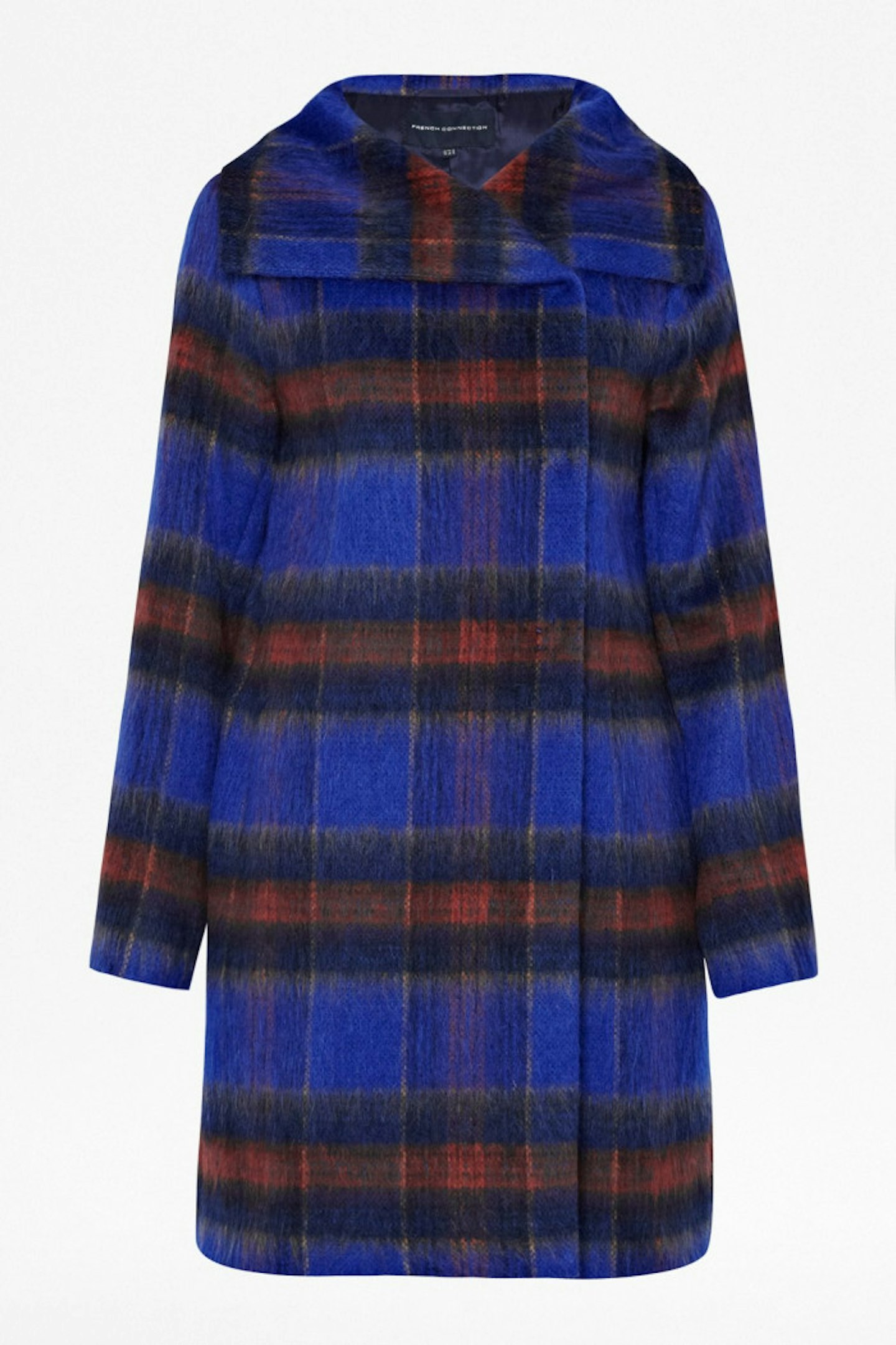 We'll never get over plaid, and this blue coat will be a great way to rock the trend this Autumn.