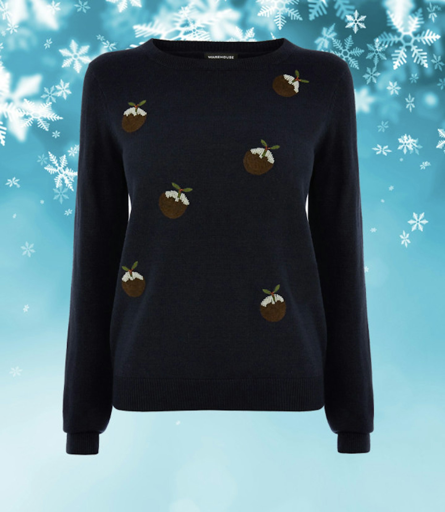 christmas-jumpers-warehouse-navy-christmas-pudding-jumper