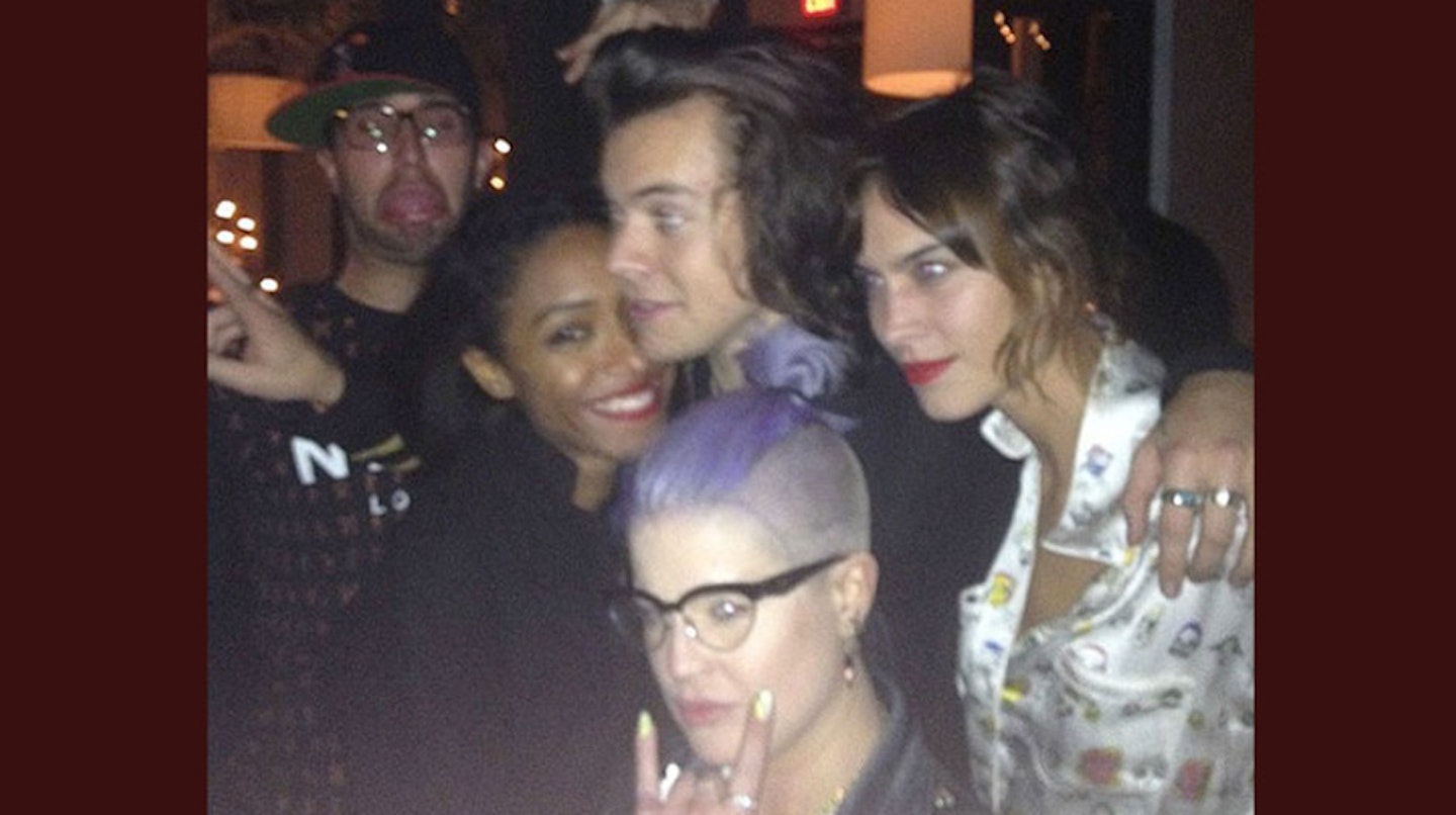 Harry Styles attending Alexa Chung's 30th birthday party at the