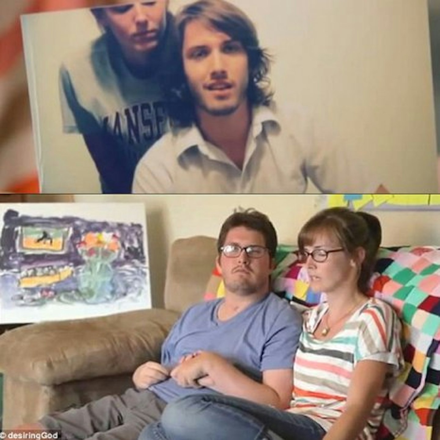Ian and Larissa before and after the accident