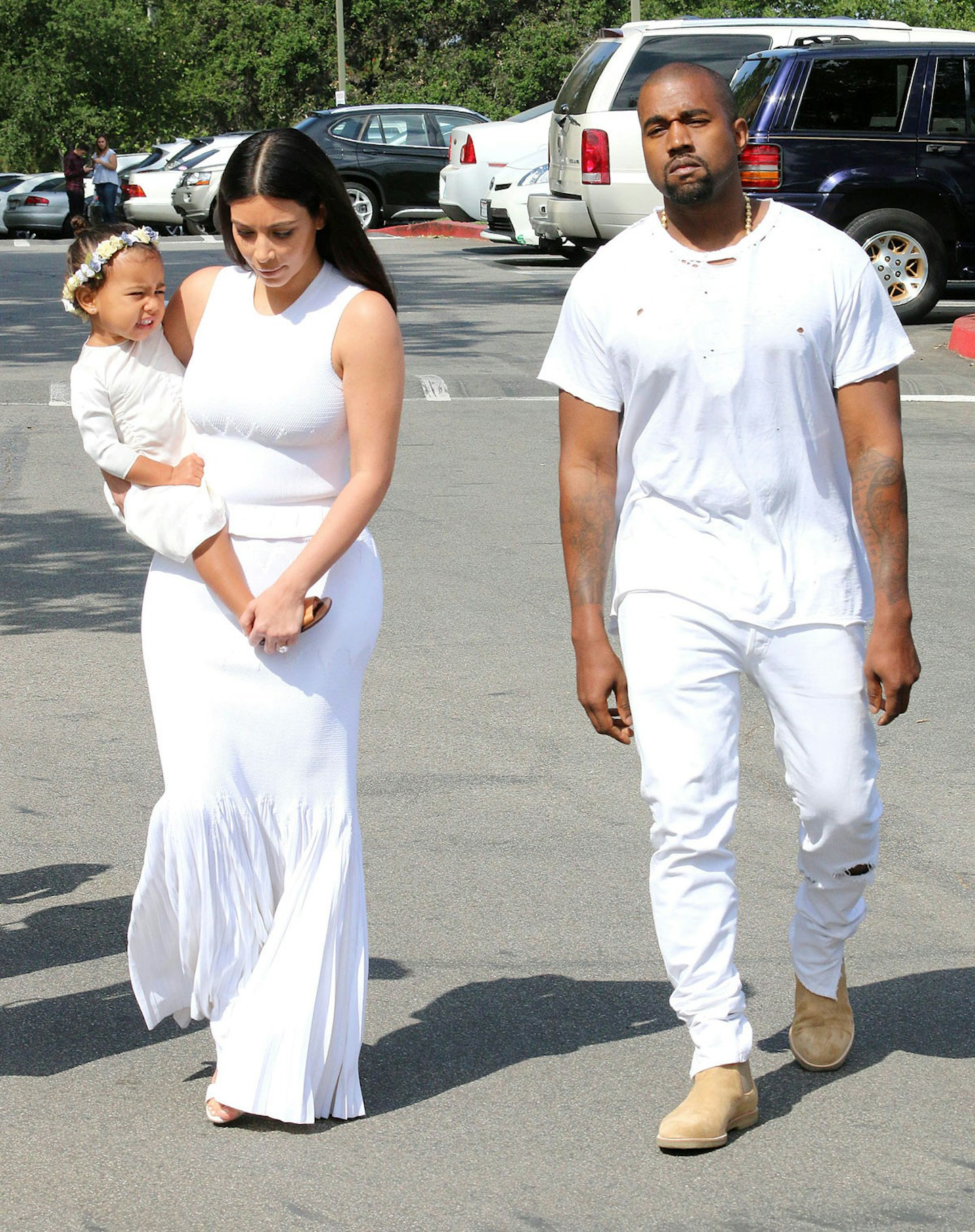 Kanye, Kim and North