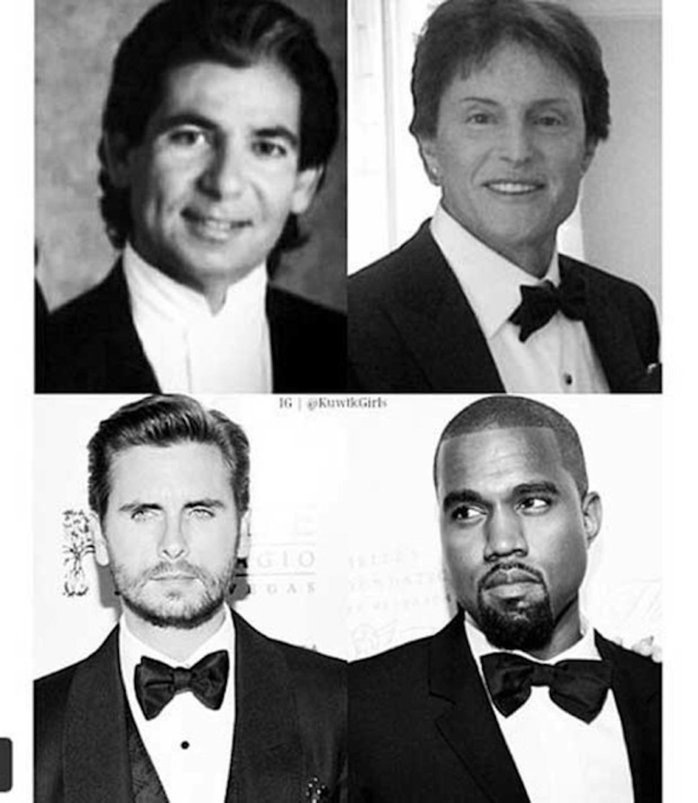 Robert Kardashian, Bruce Jenner, Scott Disick and Kanye West