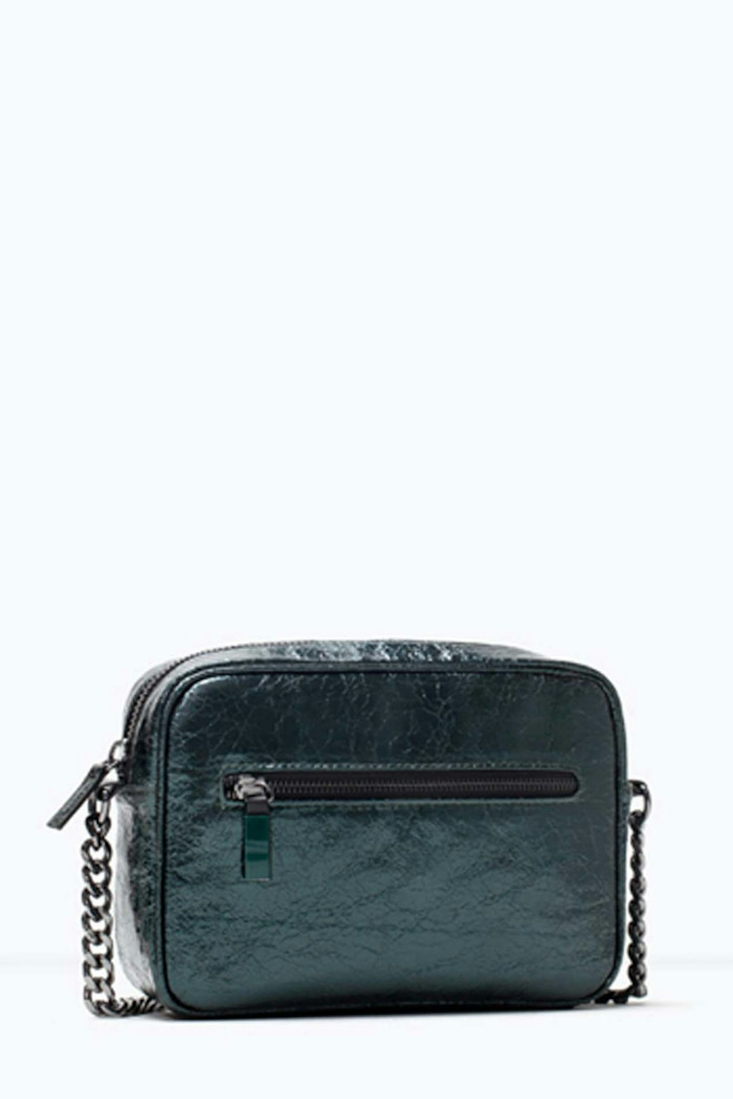 48. Metallic chain bag, £39.99, Zara