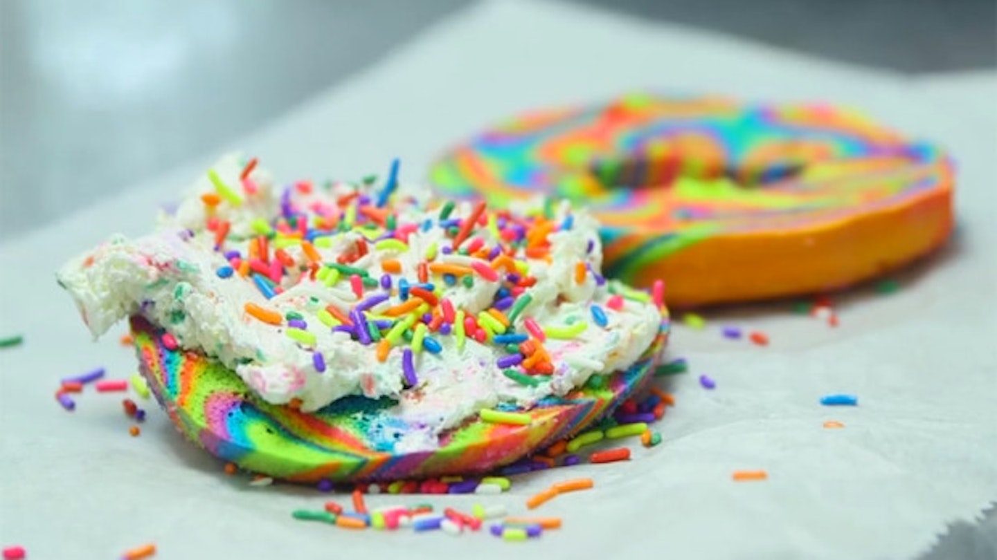 You Have To See How These Rainbow Bagels Are Made
