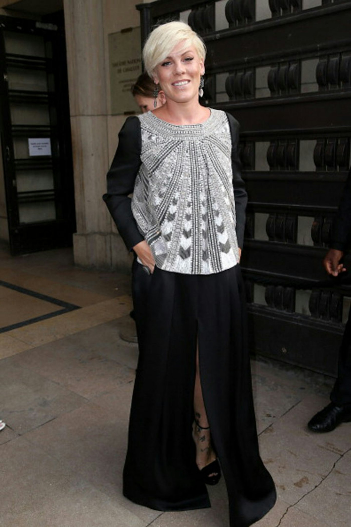 Pink at the Giorgio Armani Prive show