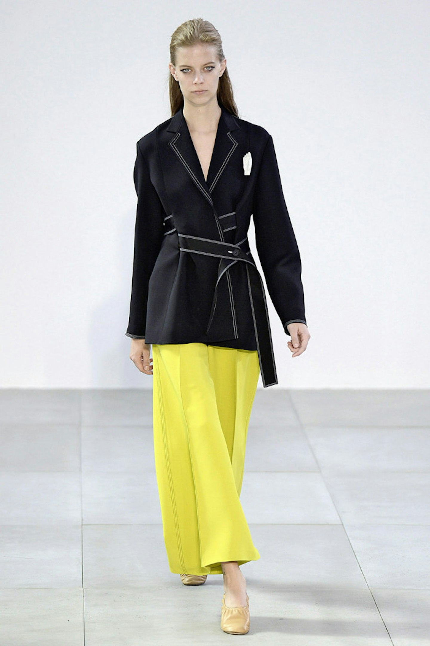 2. Brooch the subject – Phoebe Philo minimally flourished the chicest coats at Celine with conceptual brooches. So ignore anything traditionally considered costume jewellery and pin on a piece of art instead.