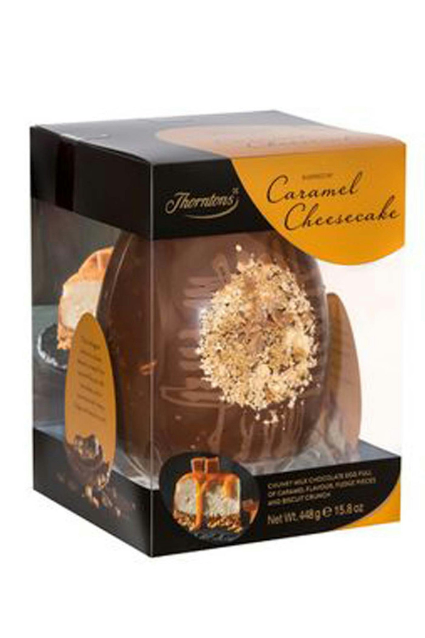 Caramel Cheesecake Easter Egg (448g)  Product Code - 63236 Was-  £15.00 Price-  £10.00  thorntons