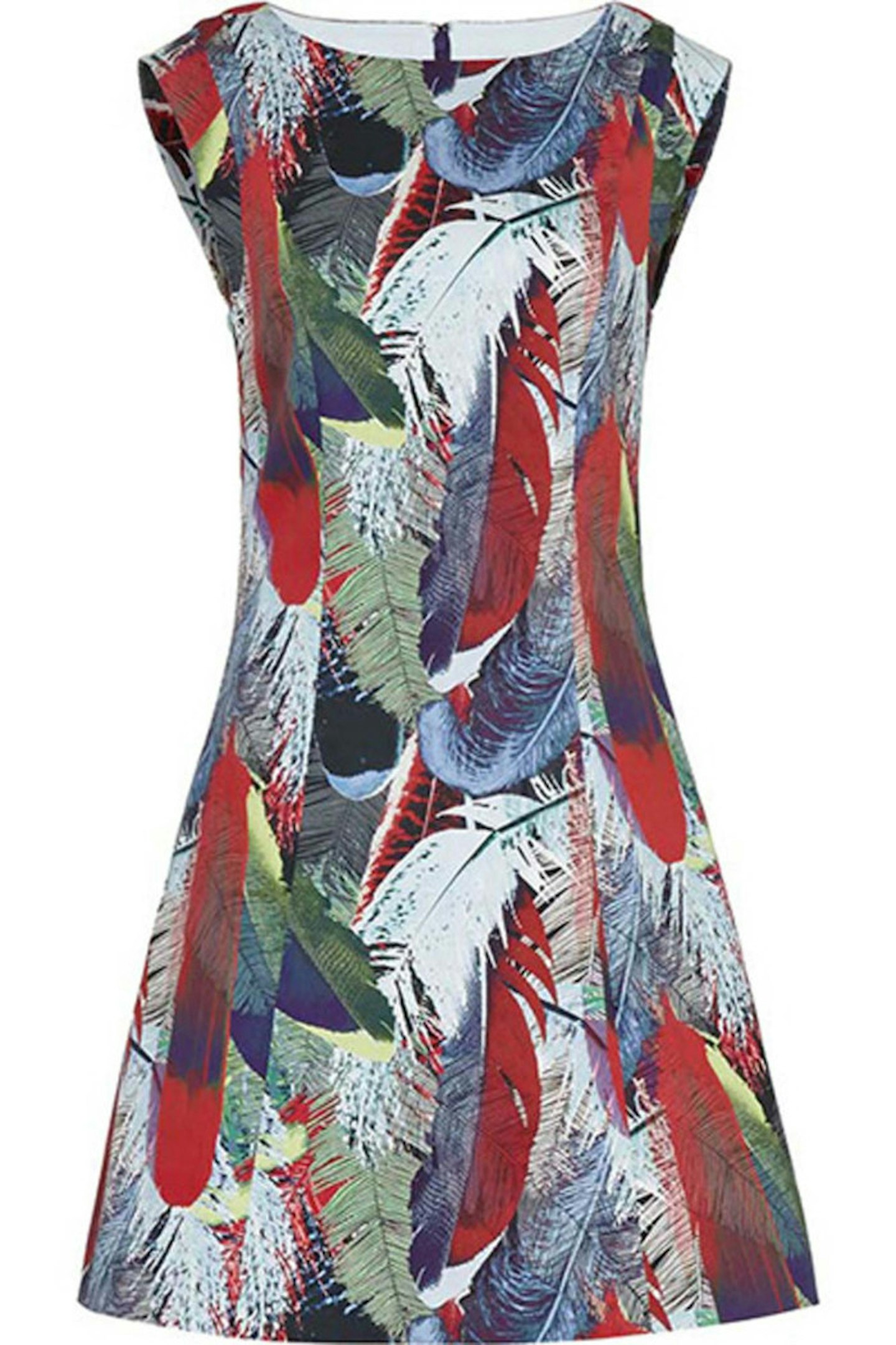 46. Jungle Feather Print Dress, £149, Reiss