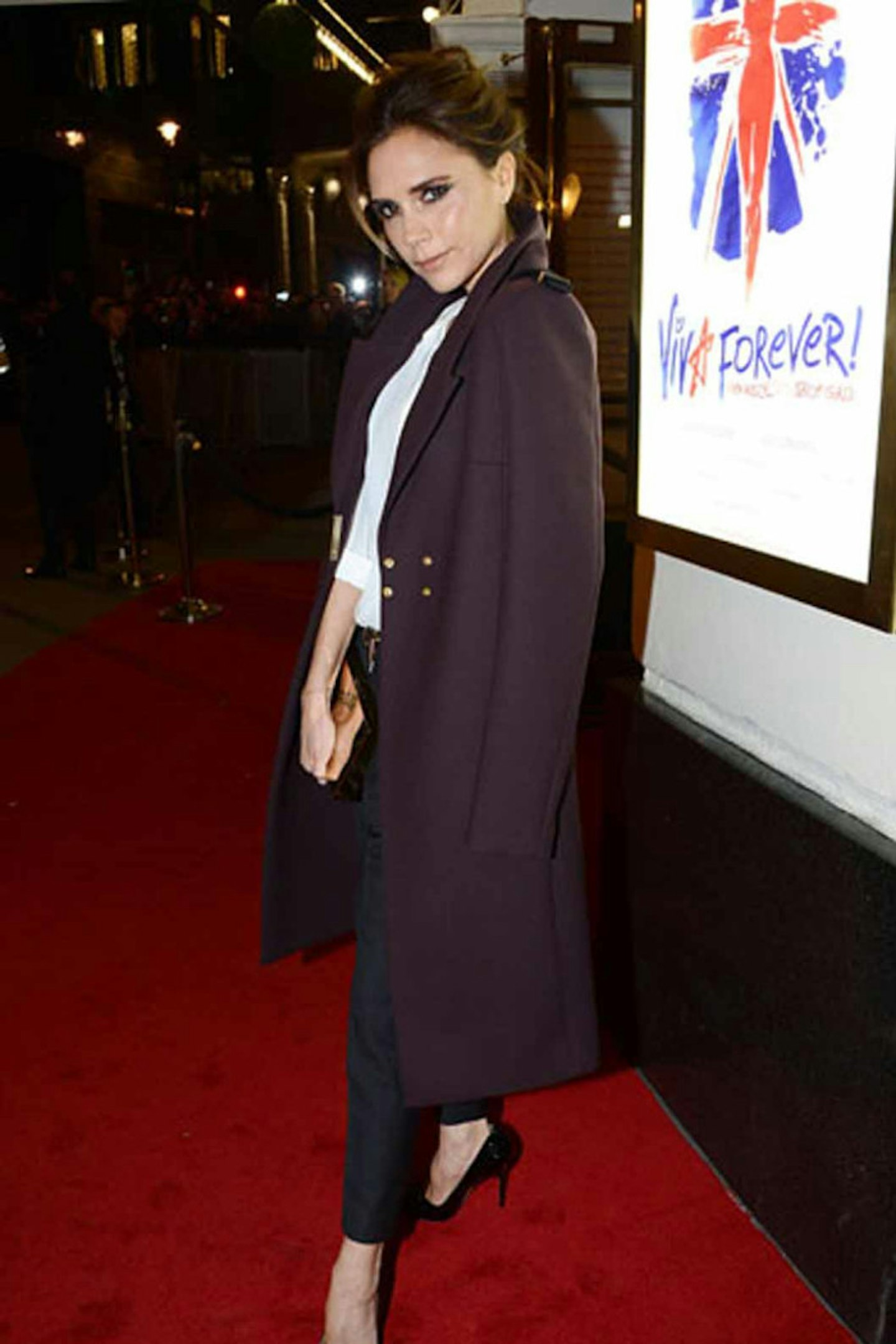 Victoria Beckham style viva forever press night london