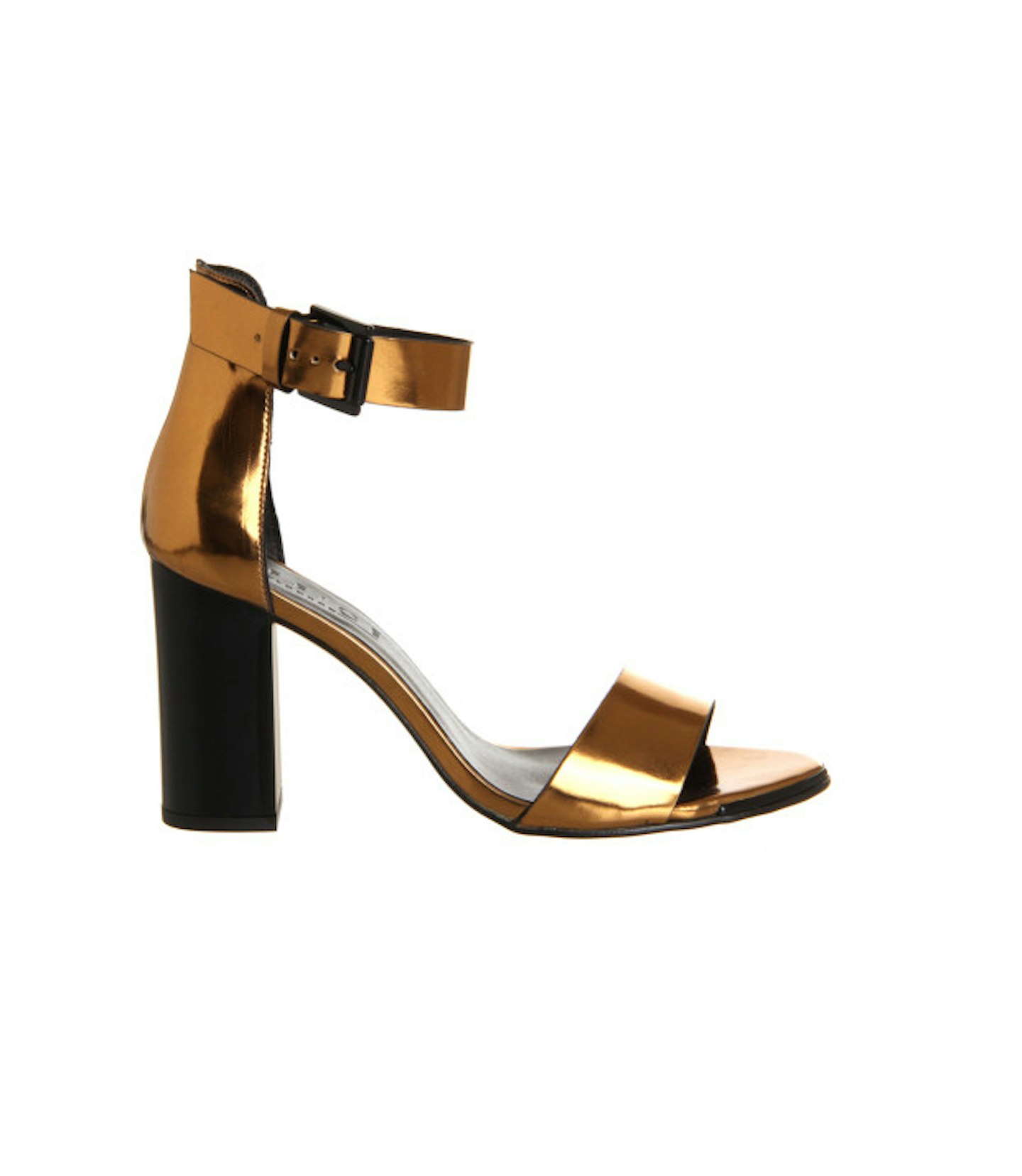 Bronze heeled sandals