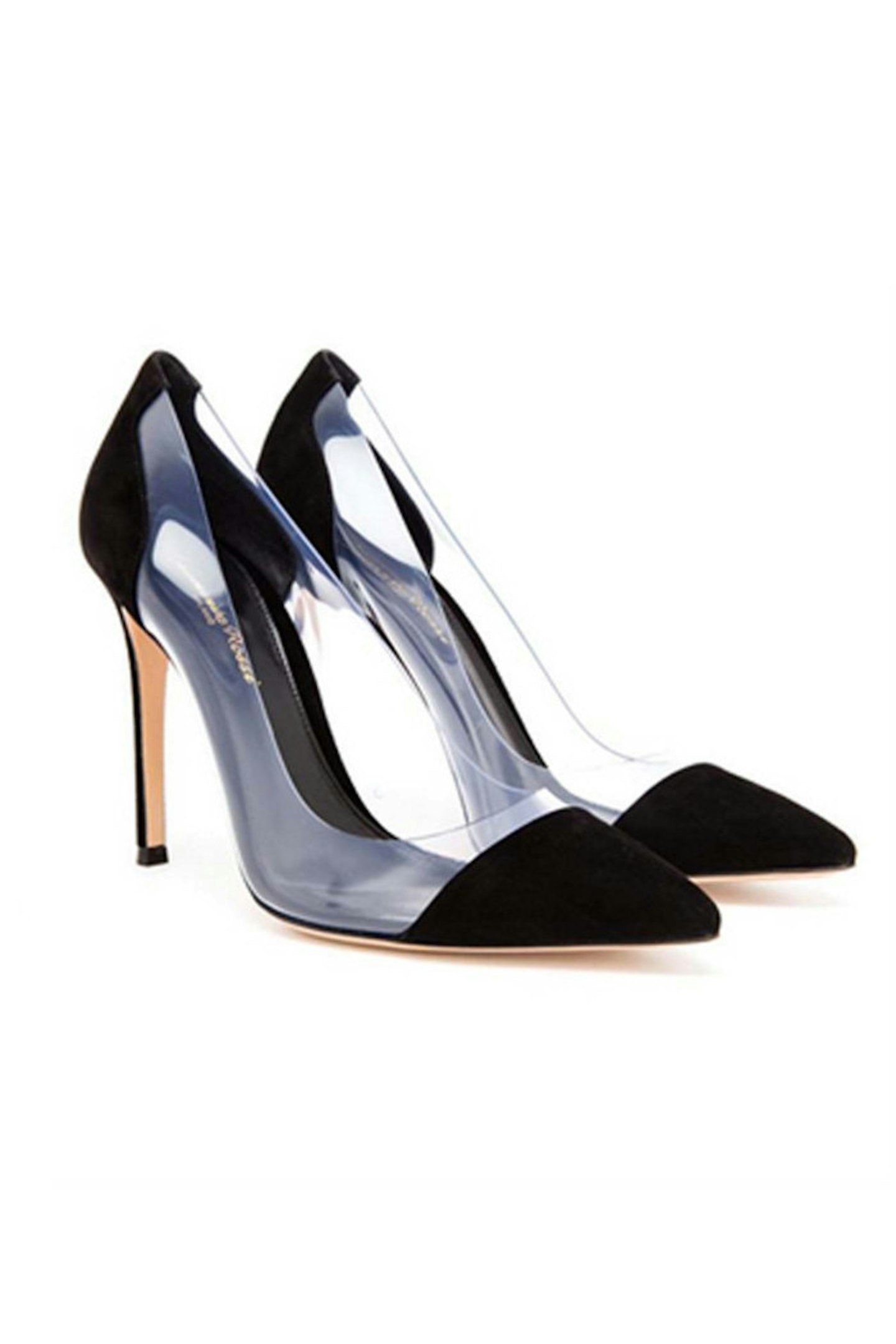 19. Suede and perspex high heels, £470, Gianvito Rossi at Browns