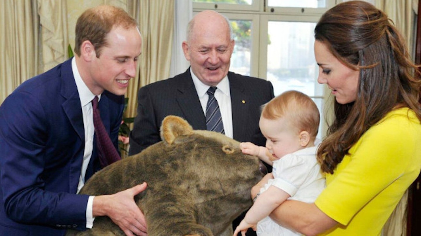Prince William, the Duchess of Cambridge and son Prince George