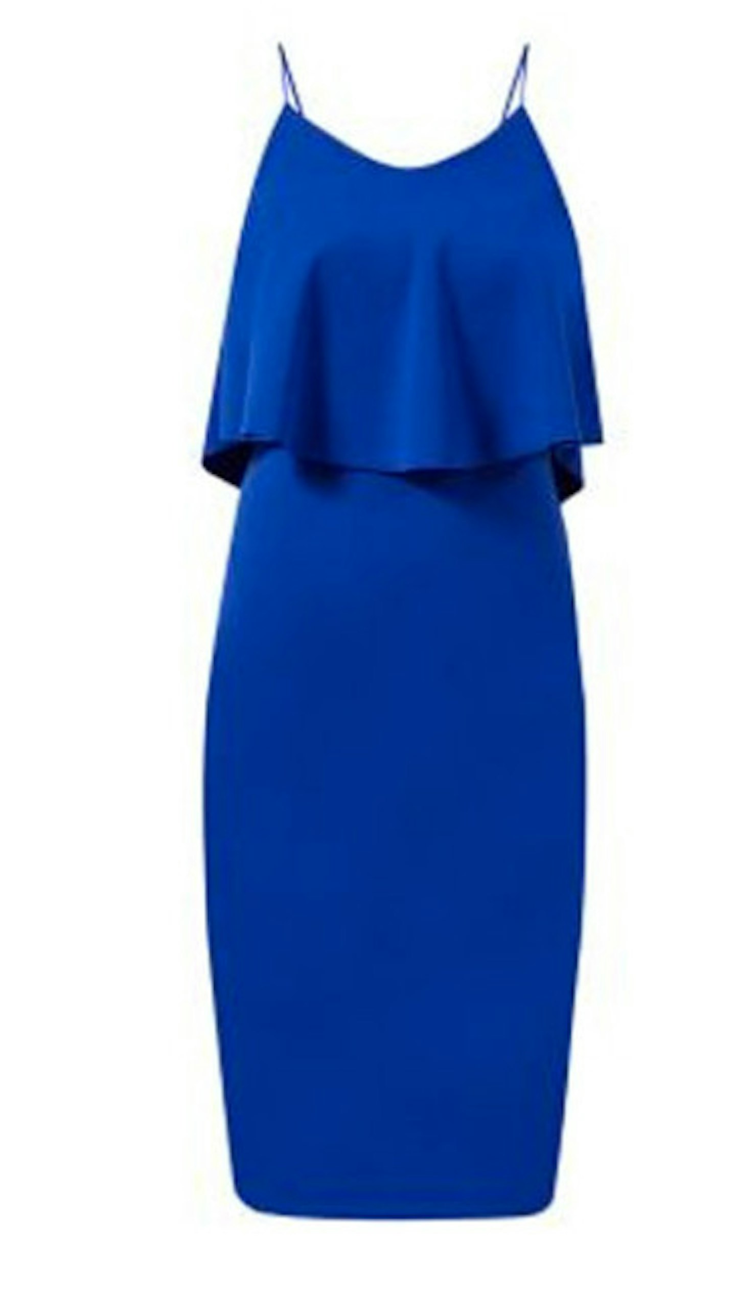 Cameo Rose Blue Strappy Layered Midi Dress &pound;19.99 New Look