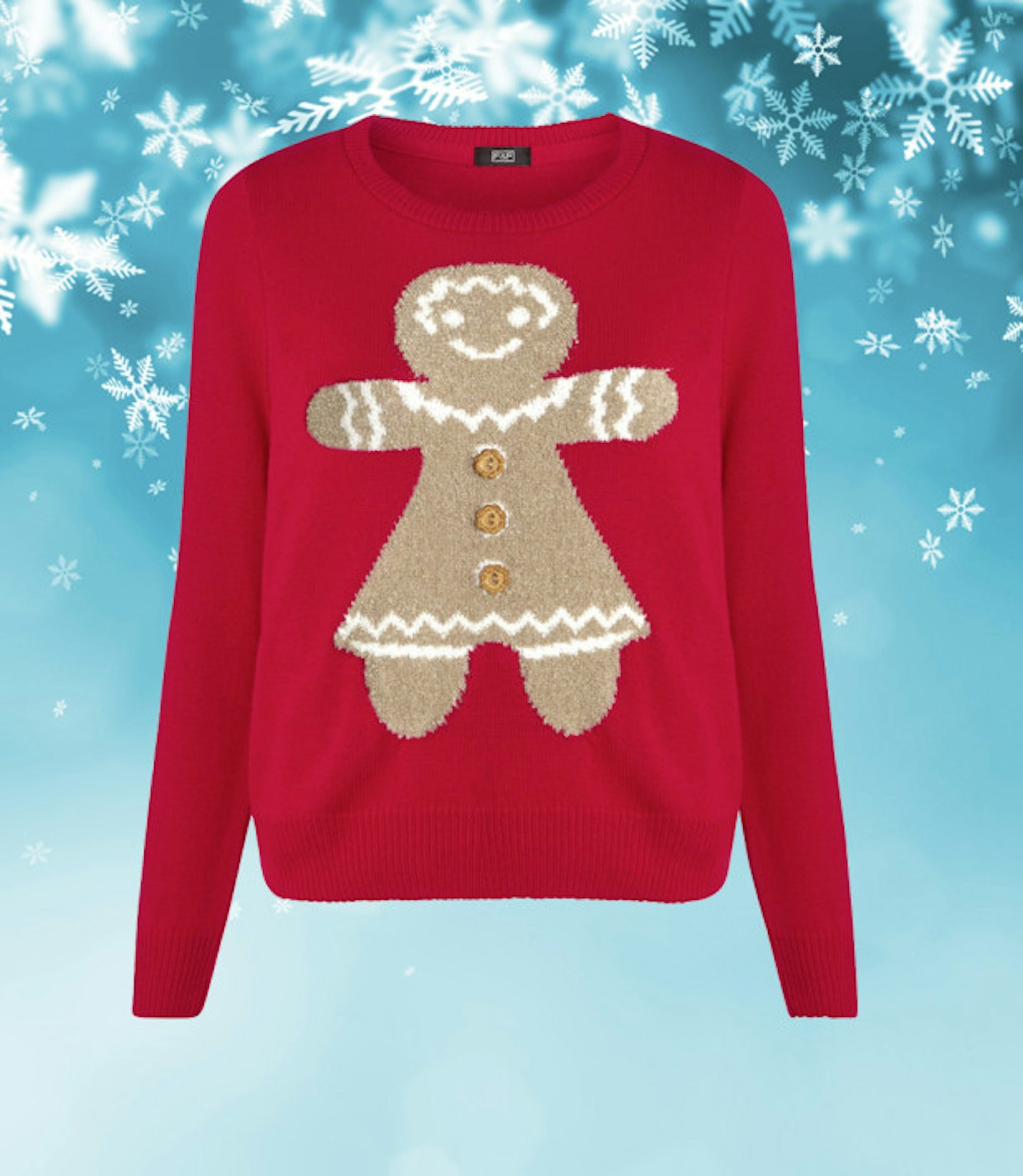christmas-jumpers-f&f-tesco-gingerbread-man-red
