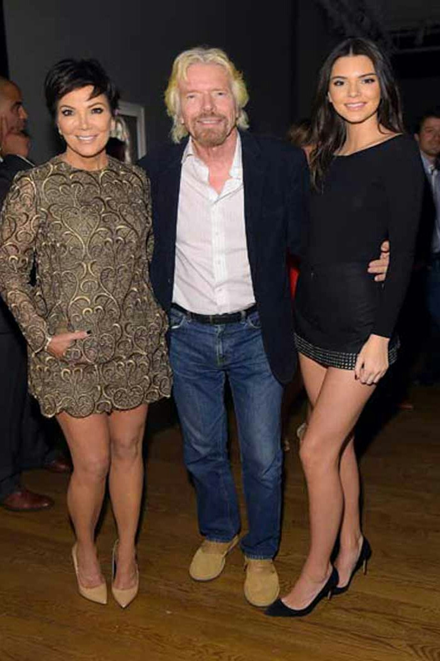 Kris Jenner, Sir Richard Branson and Kendall Jenner at the Victoria's Secret Angel book launch