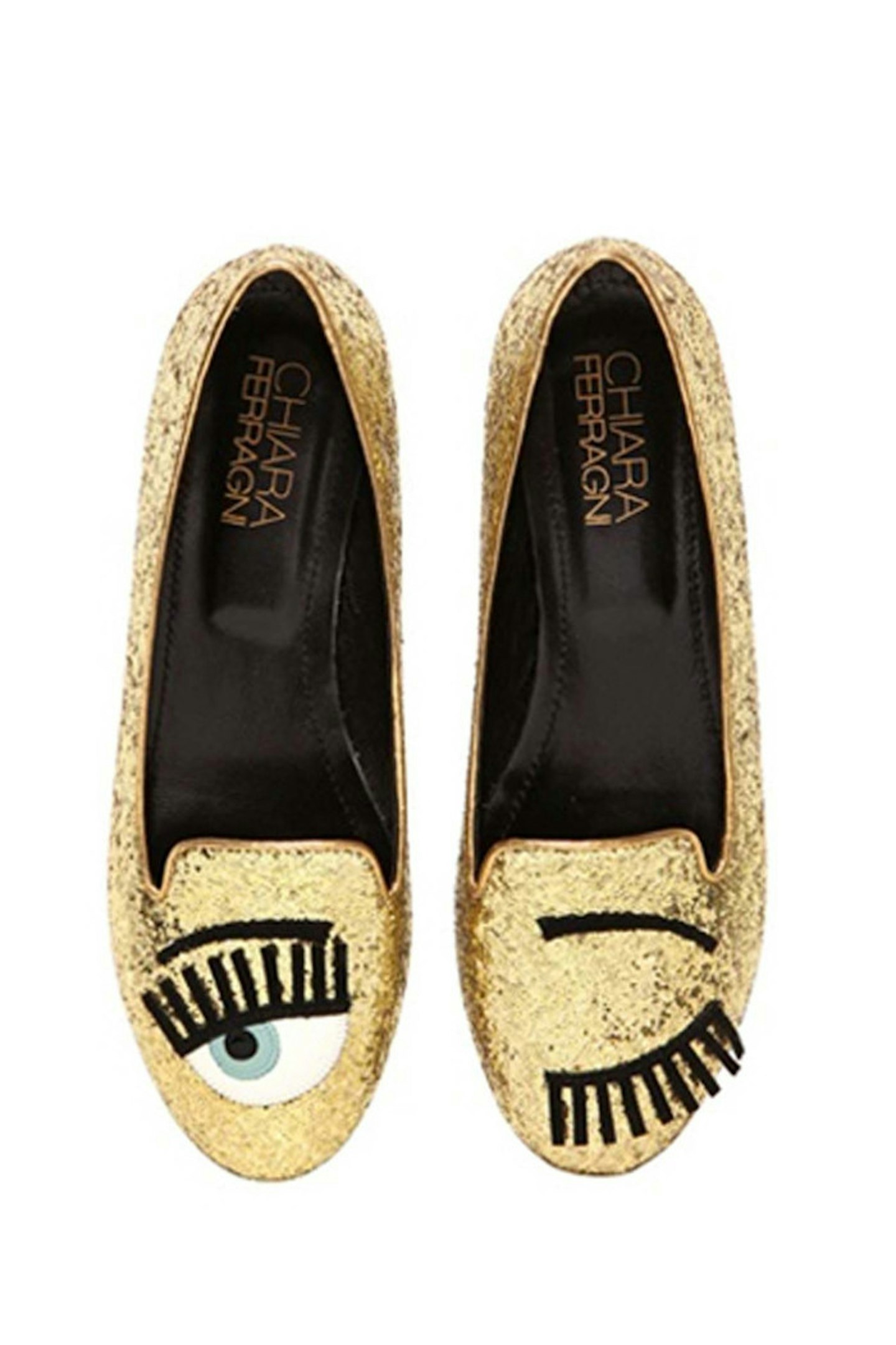 2. 10mm blink eye glitter loafers, £155, Chiara Ferragni at Luisaviaroma.com