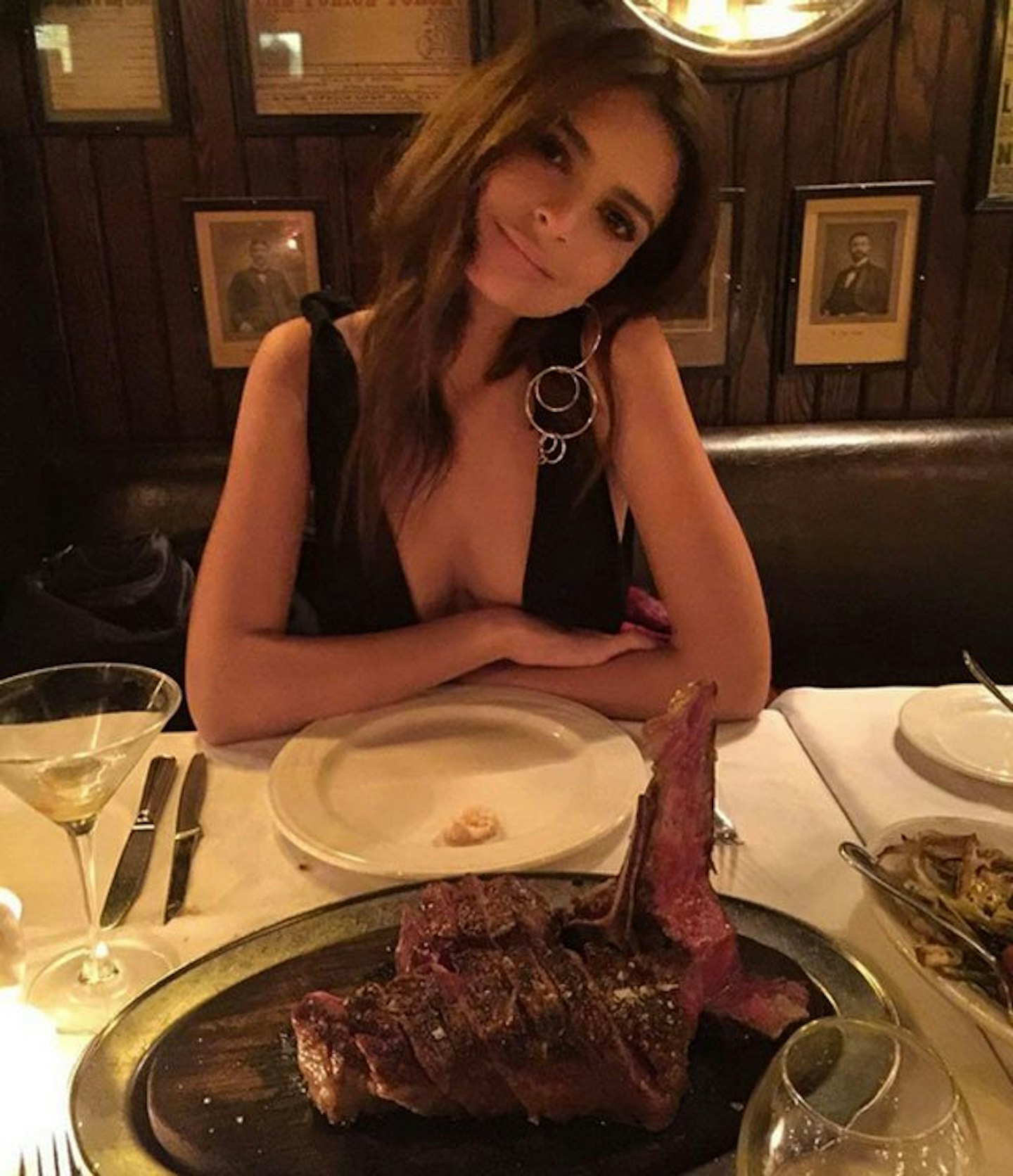 Emily R with steak
