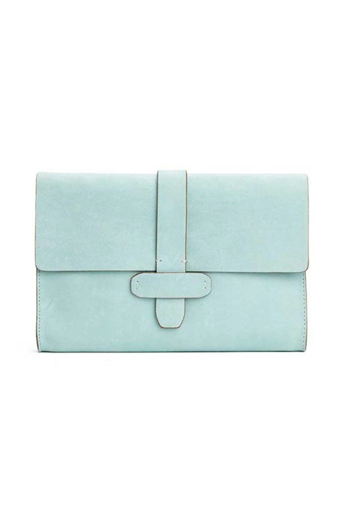 1. AQUA SMALL LEATHER FLAP CLUTCH