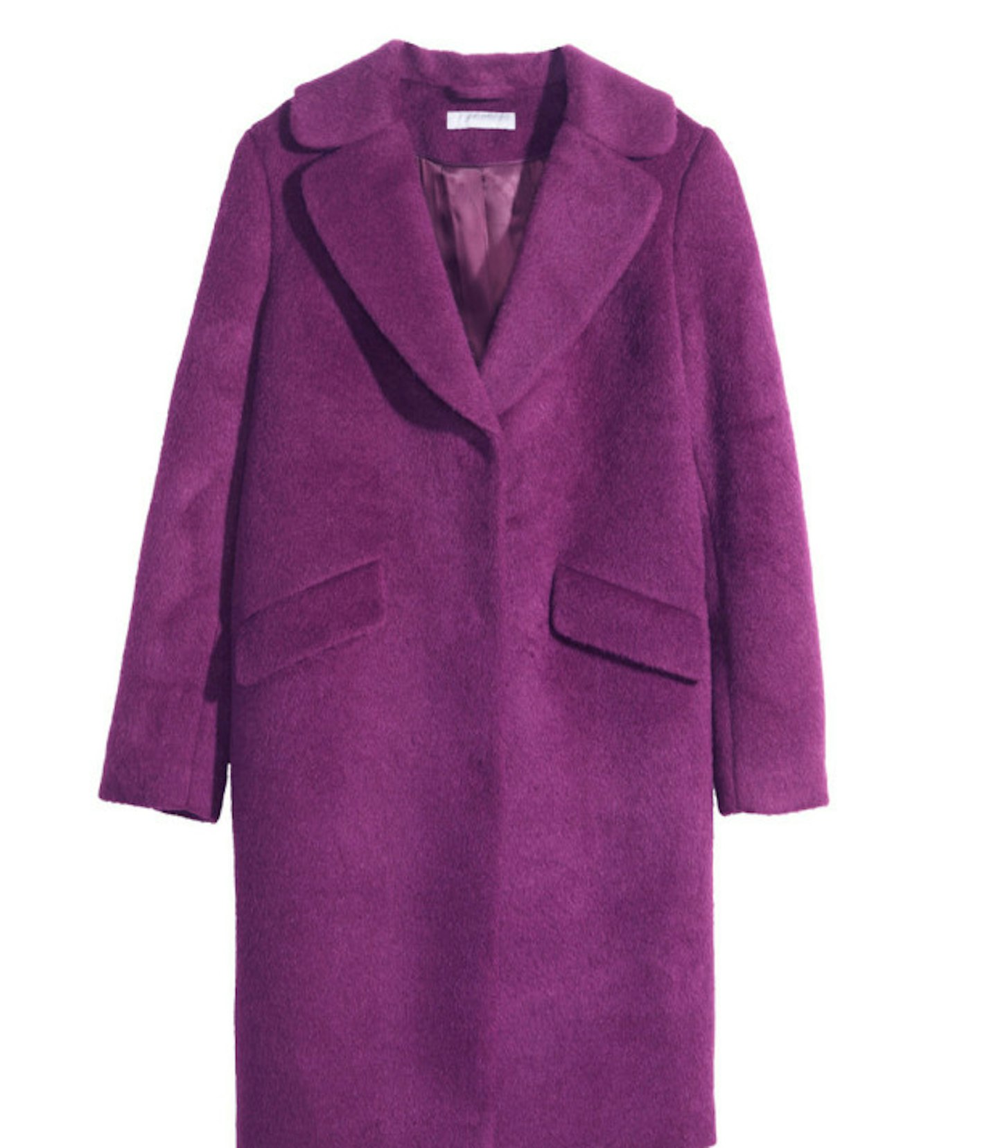 Purple boyfriend coat