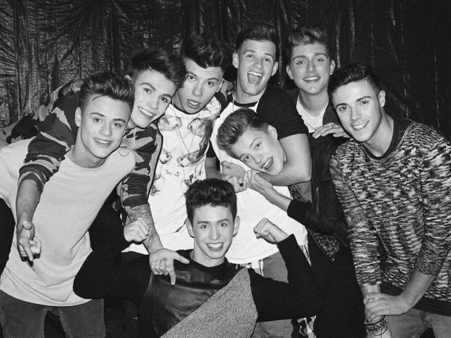 Jake with his fellow Stereo Kicks band members.