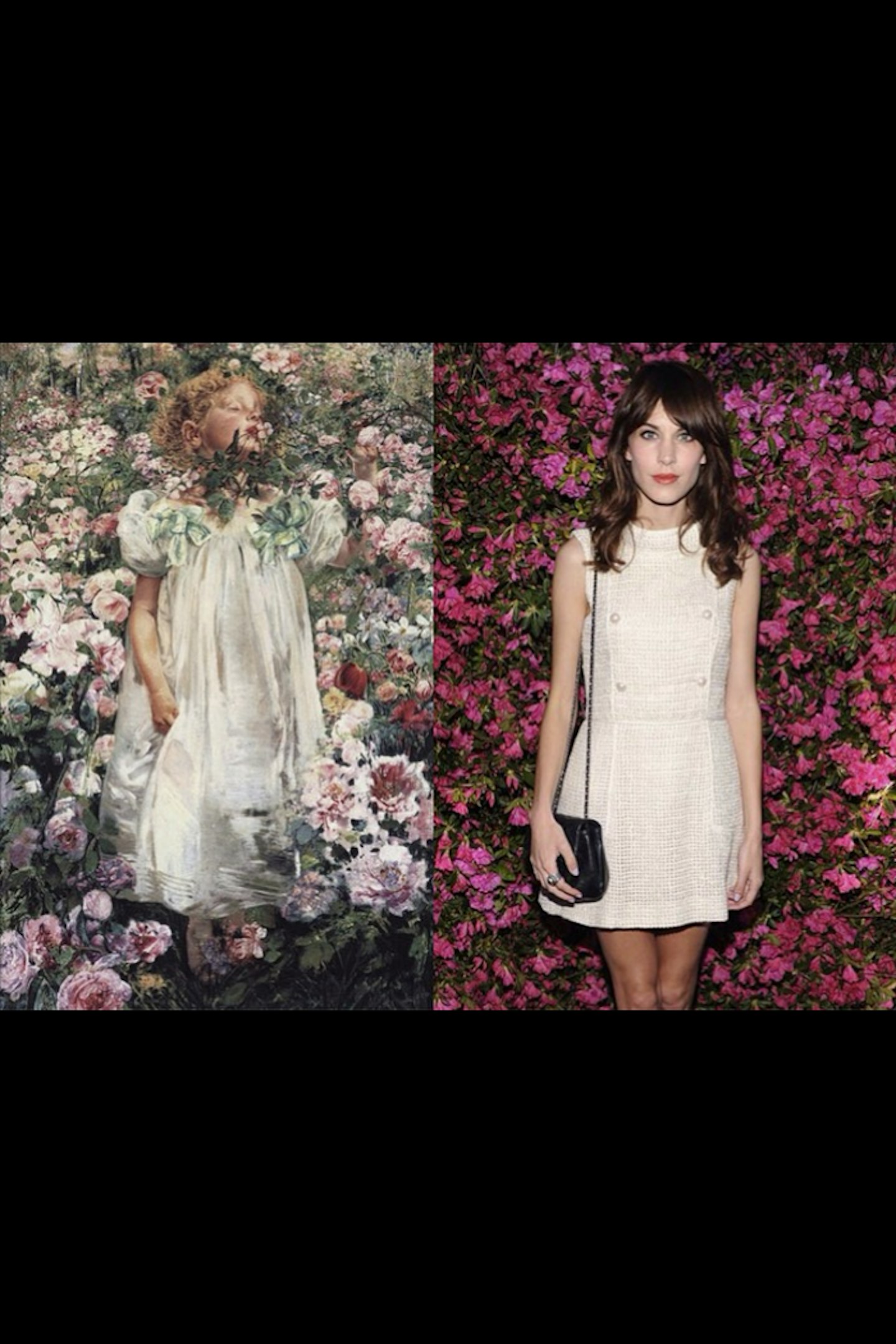 Art-lexa Chung: "Fragance" by Lu00e9on Fru00e9du00e9ric (1894) / Alexa at Chanel Tribeca Film Festival 2013 (Getty Images).