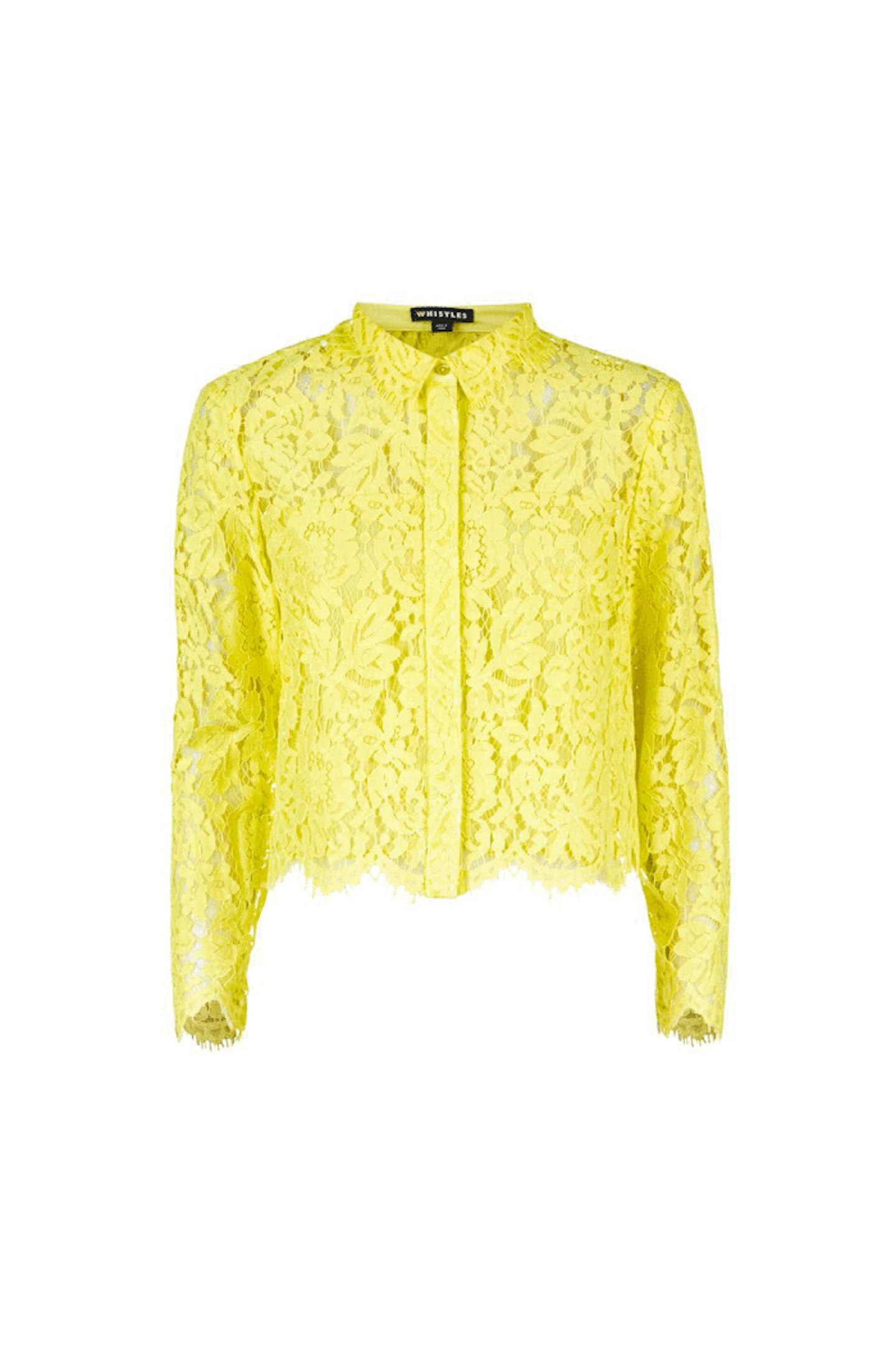 This fabulous Whistles shirt is the only proof needed to show that lace doesn't have to be white to work. Coloured lace is a great way to add a sophisticated pop of colour to any outfit.