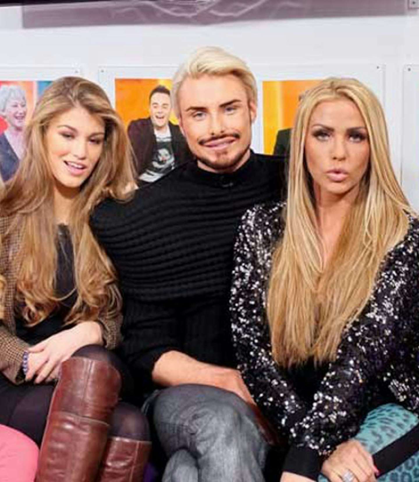 Amy Willerton with her Signed By Katie Price mentor, erm, Katie Price and Rylan Clark