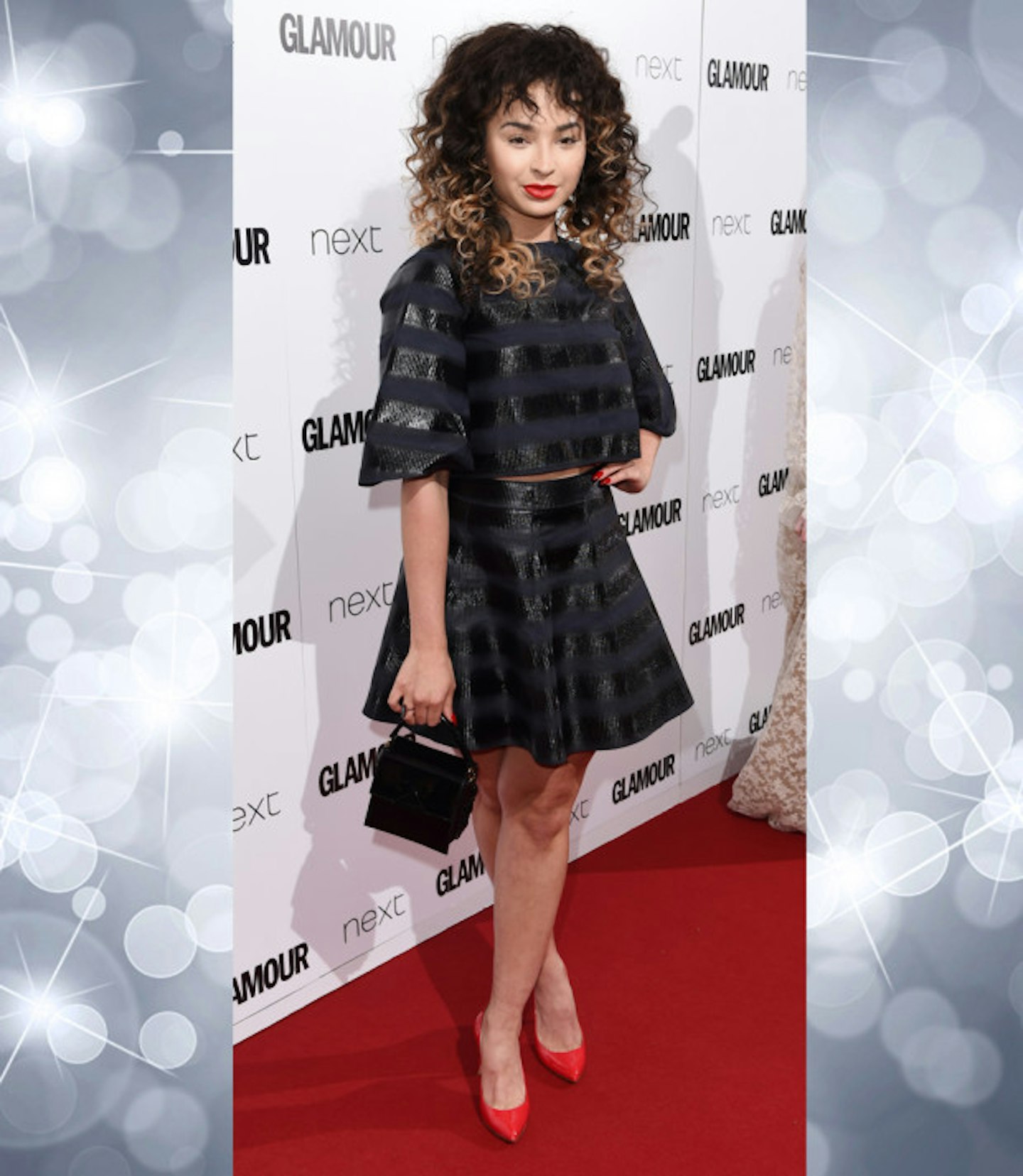 glamour-awards-outfits-ella-eyre-black-crop-top-skirt