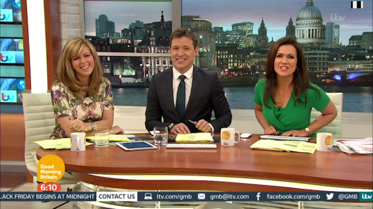 Kate with GMB co-hosts Ben Shephard and Susanna Reid