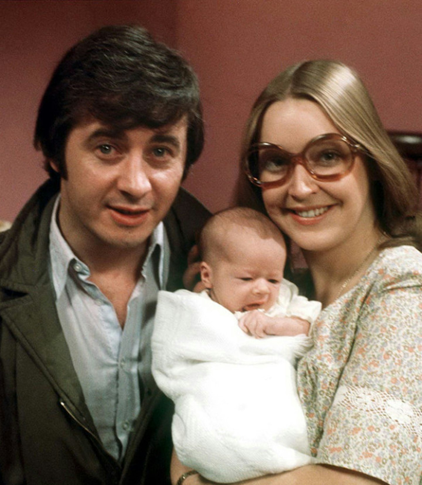 Ray Langton, Dierdre and baby Tracy (and Deirdre's massive glasses, obvs)