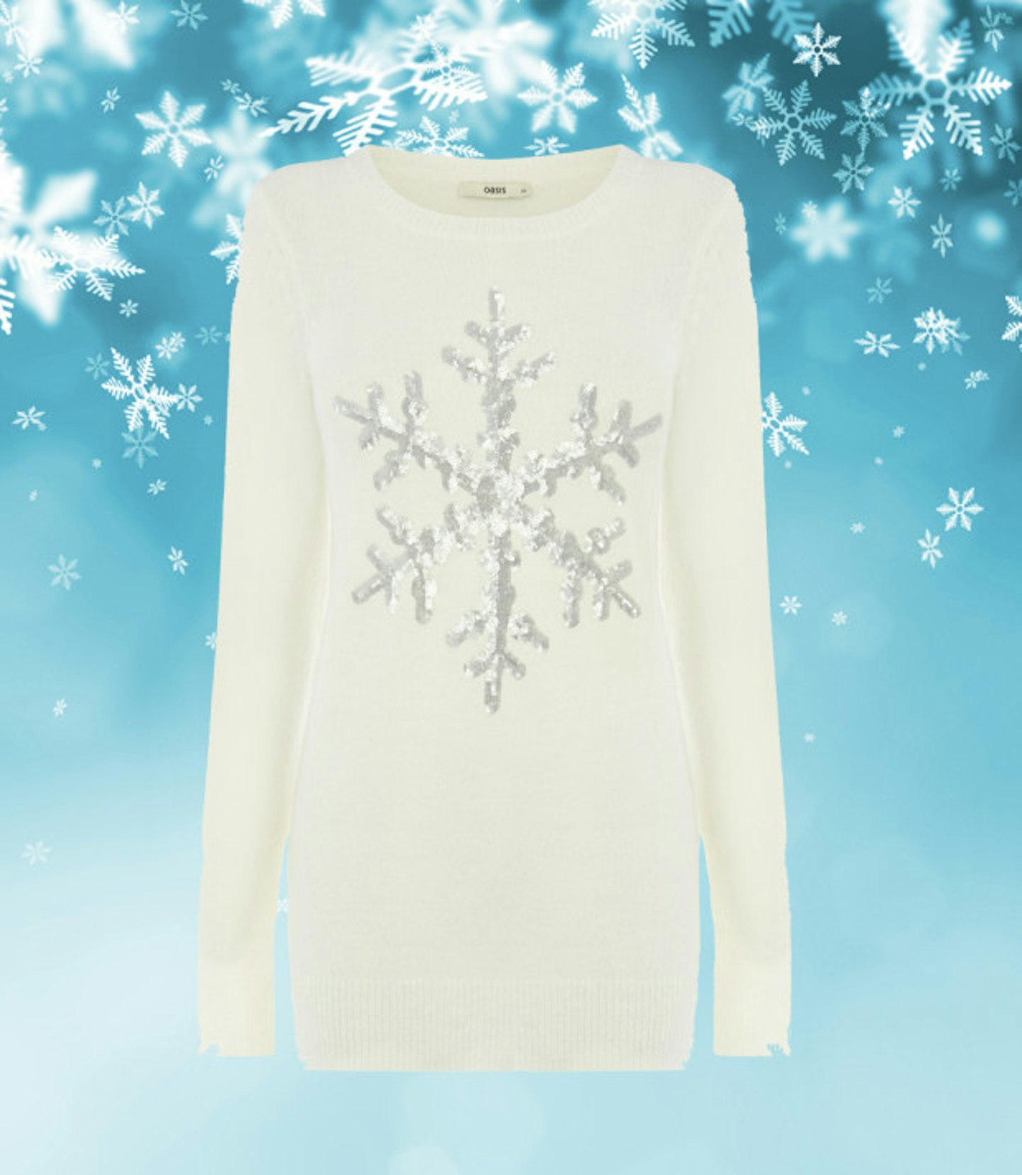 christmas-jumpers-oasis-cream-silver-sequin-snowflake-jumper
