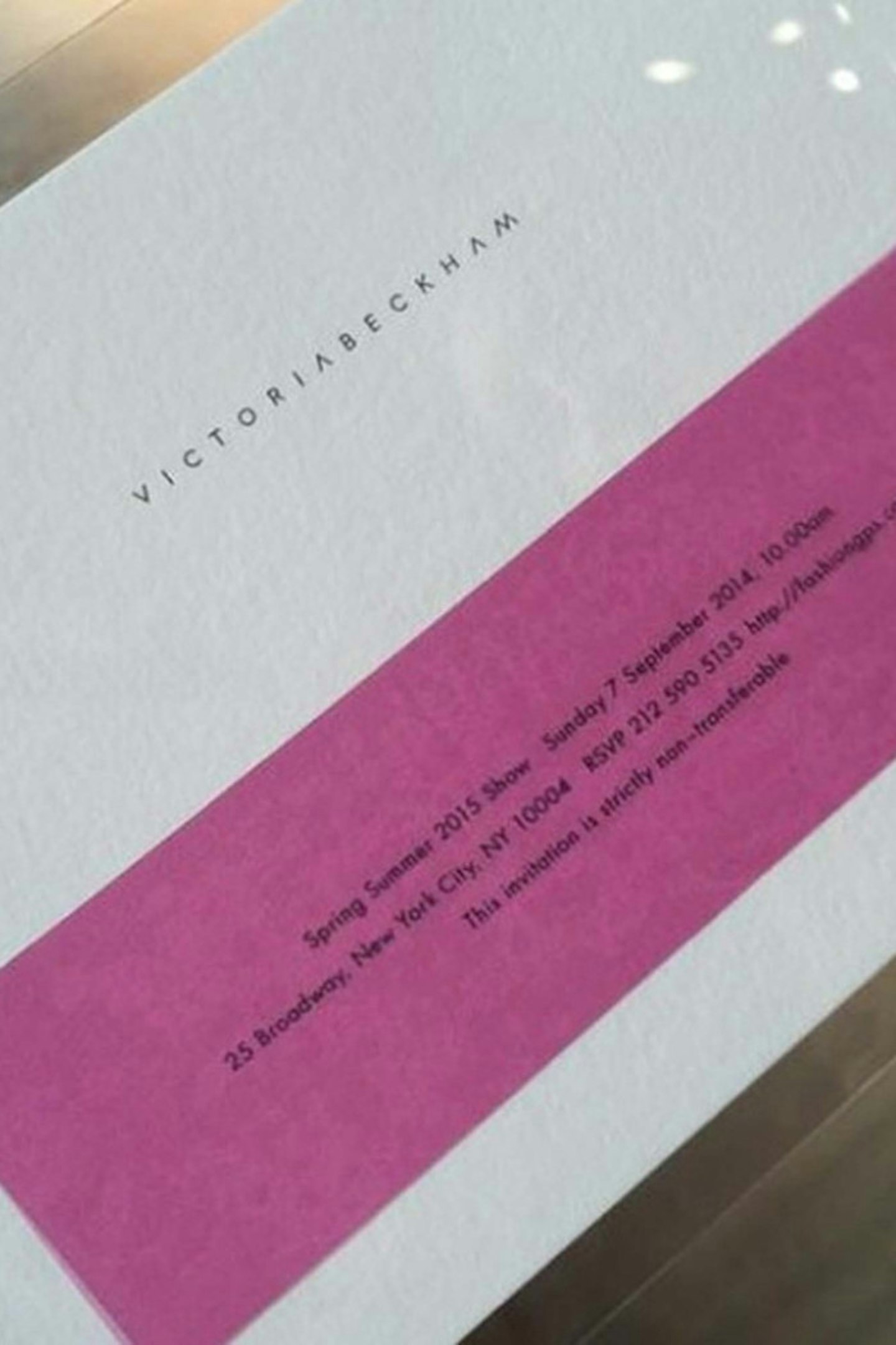 @victoriabeckham: Good morning NY #VBSS15 #NYFW 10am today x vb