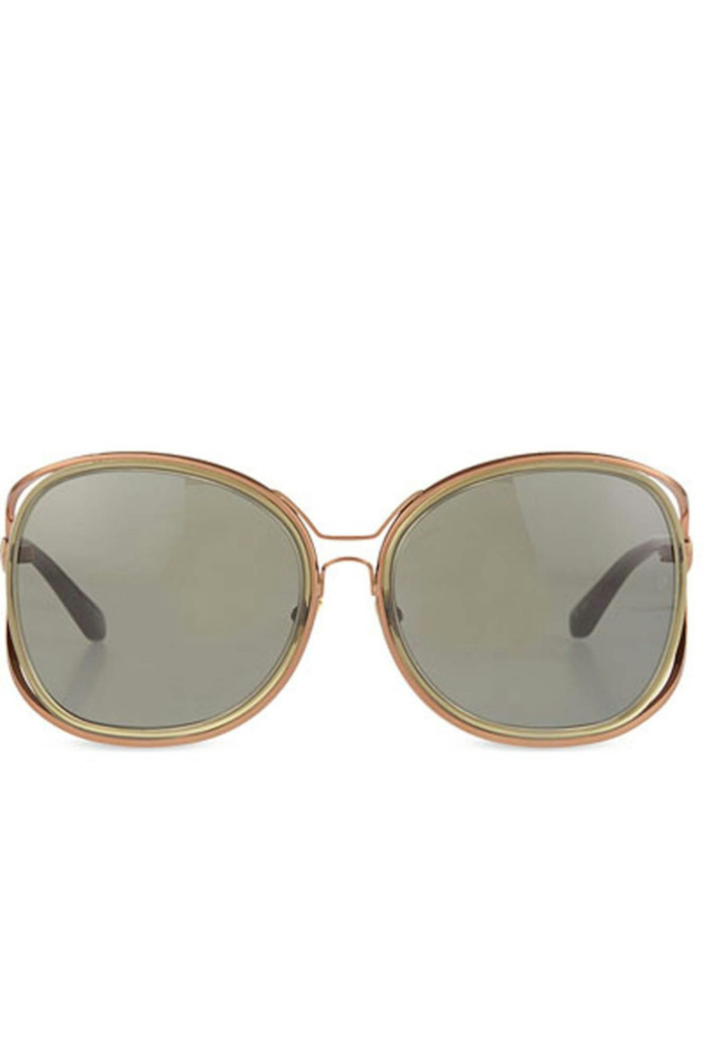 Oversized sunglasses, £460, Linda Farrow at Selfridges