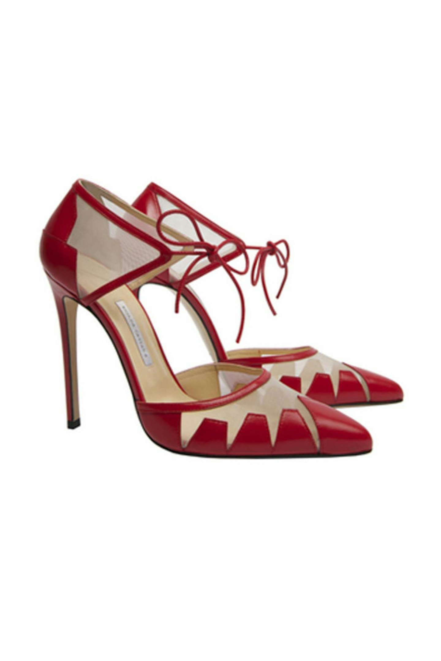 24. Red geometric pump, £485, Bionda Castana