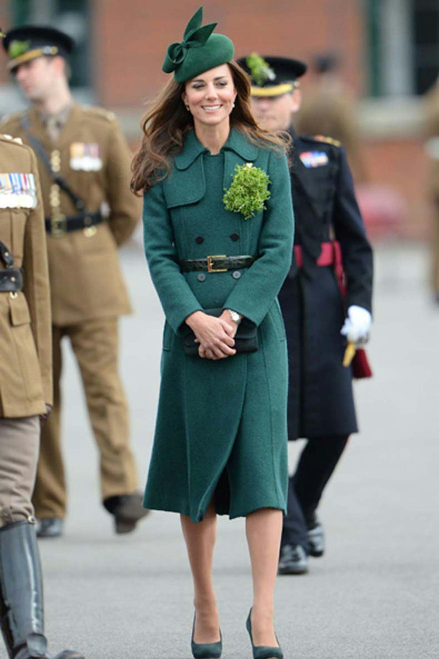 Kate Middleton in Hobbs coat at St Patrick's Day Parade, 17 March 2014