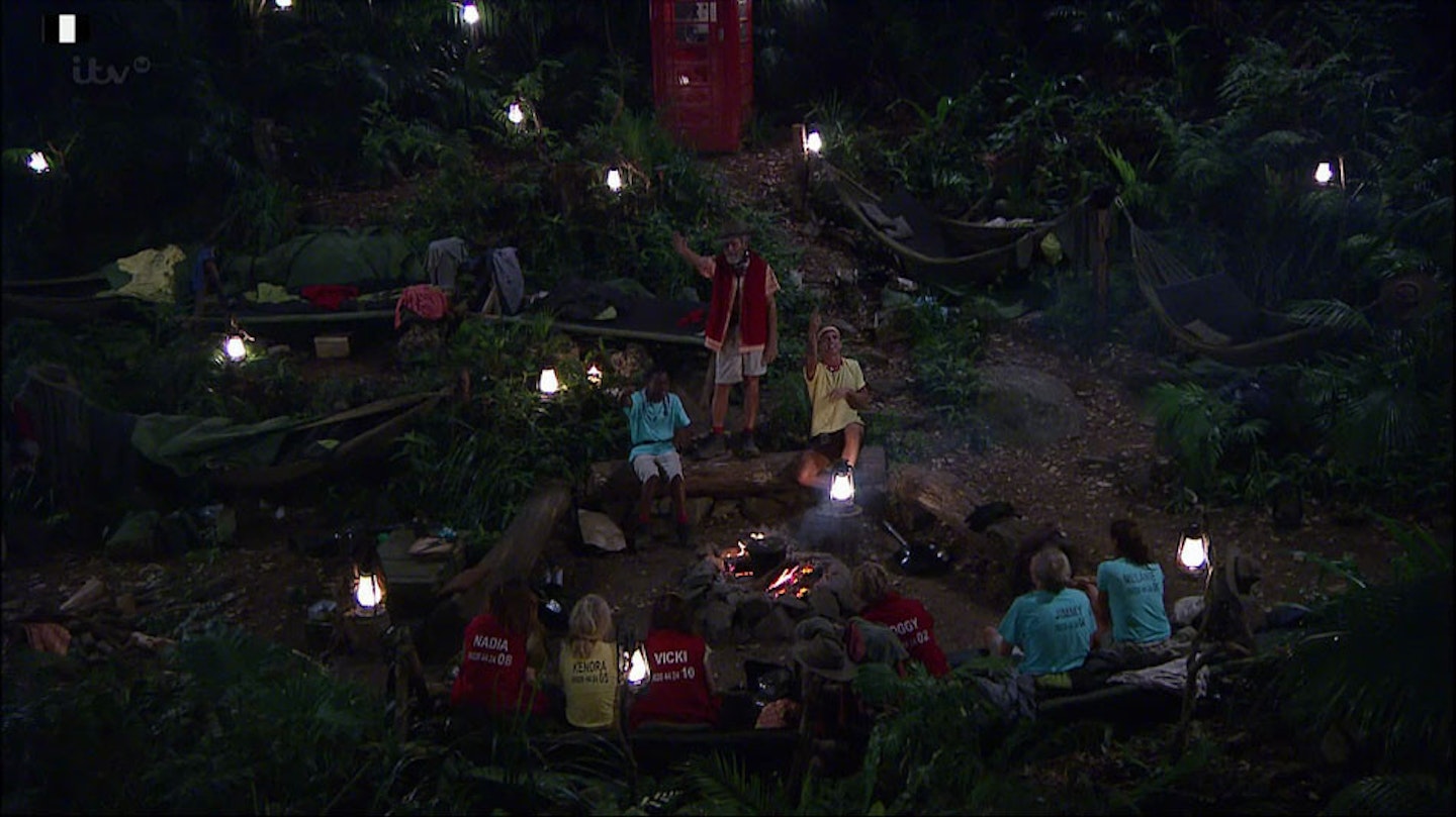 The I'm A Celebrity campsite.
