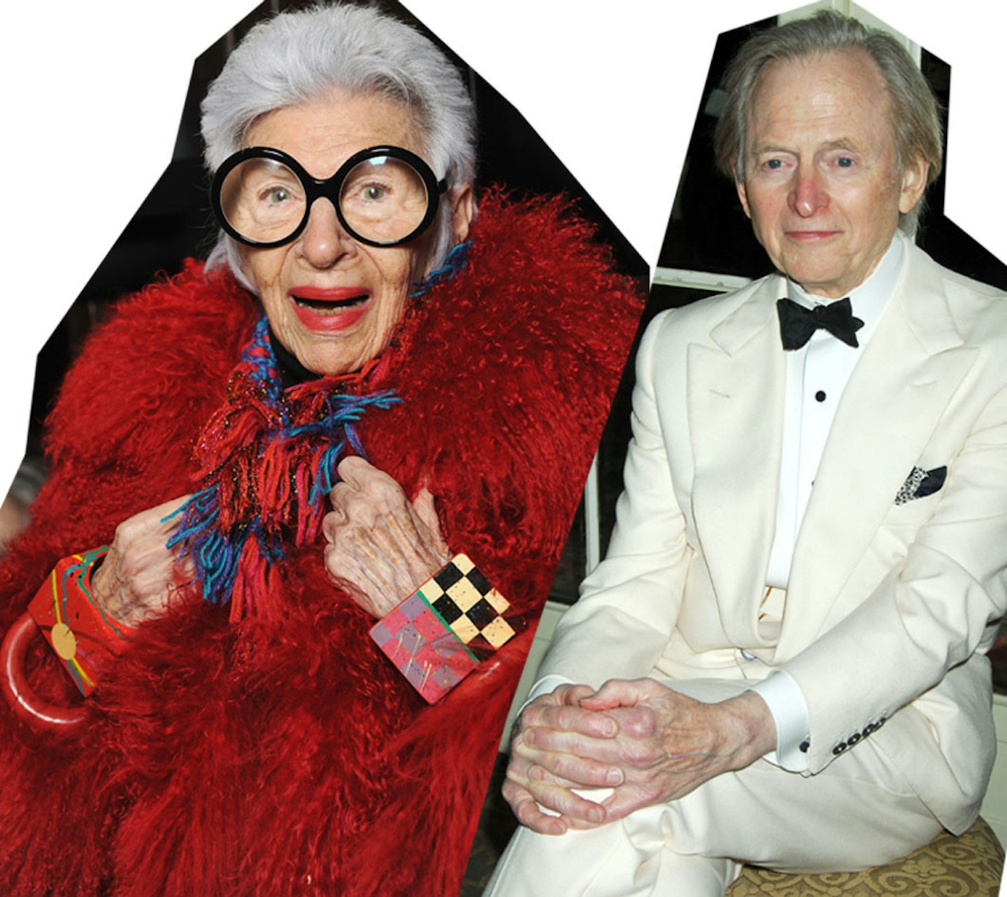 Two of our FROW-ers style icons - Iris Apfel and Tom Woolf [Getty]