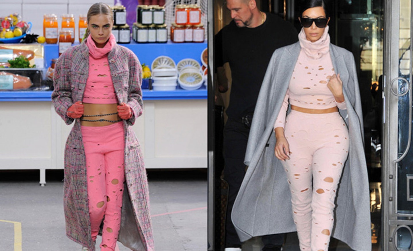 Kim Kardashian Steps Out In THAT Pink, Ripped Chanel Runway Look