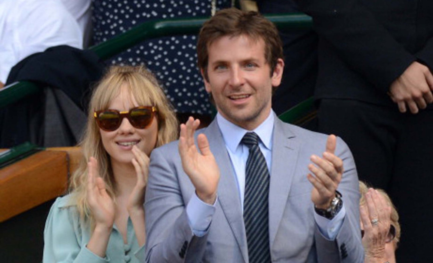 Bradley Cooper and Suki Waterhouse at Wimbledon, June 2013