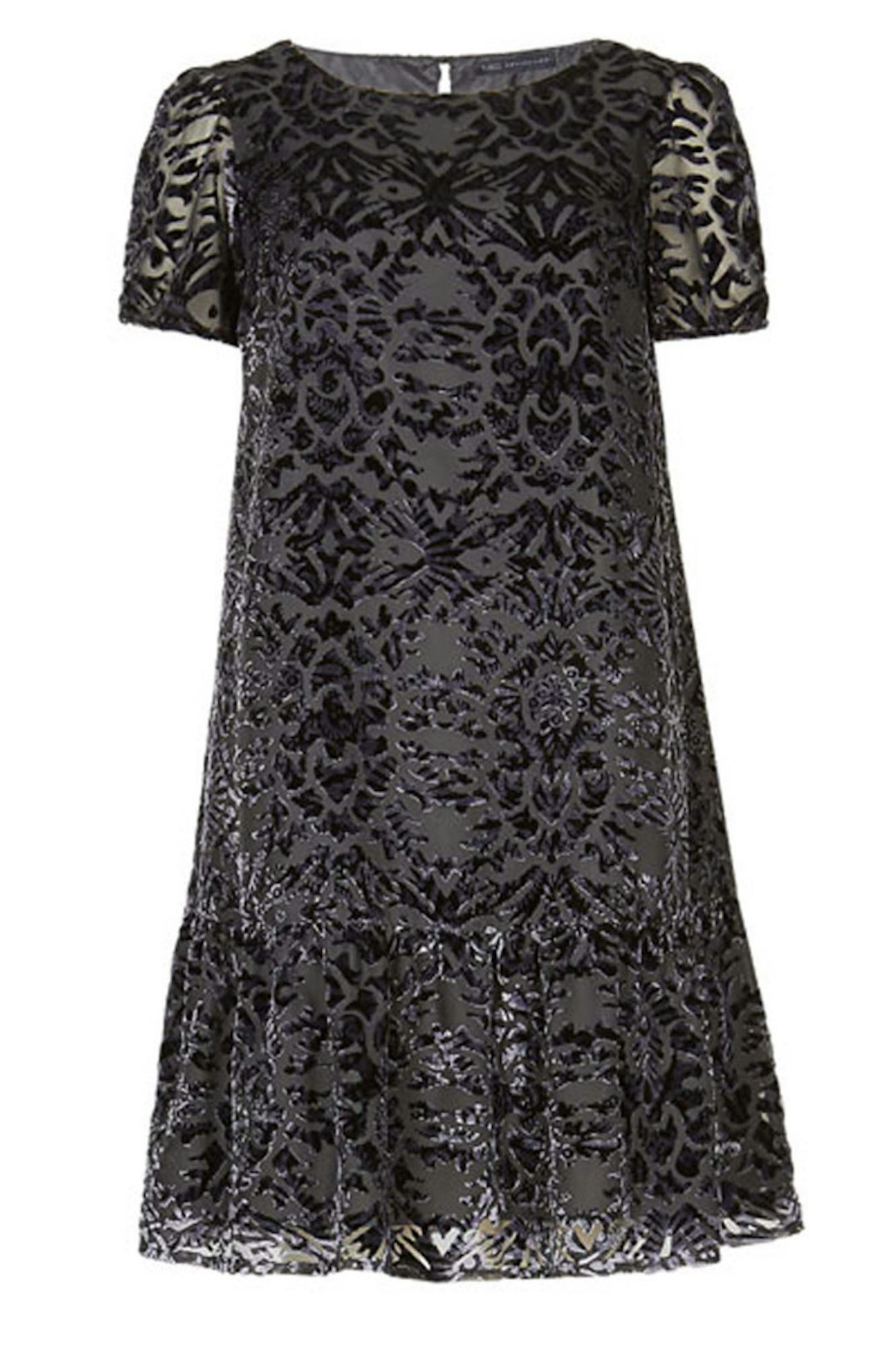 Metal grey velour burnout dress with drop waist, £49.50, M&S