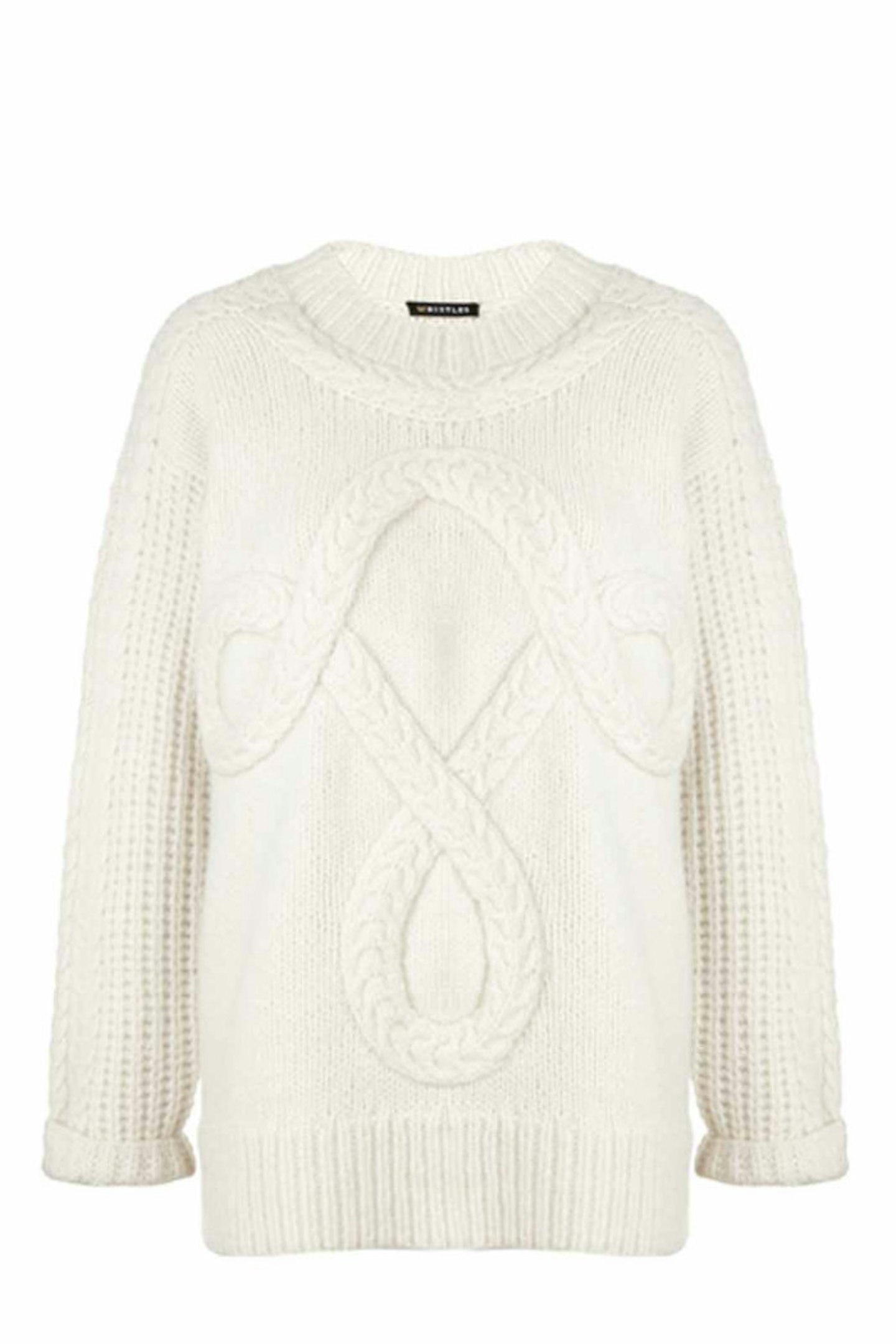 Placed Cable Hand Knit Sweater