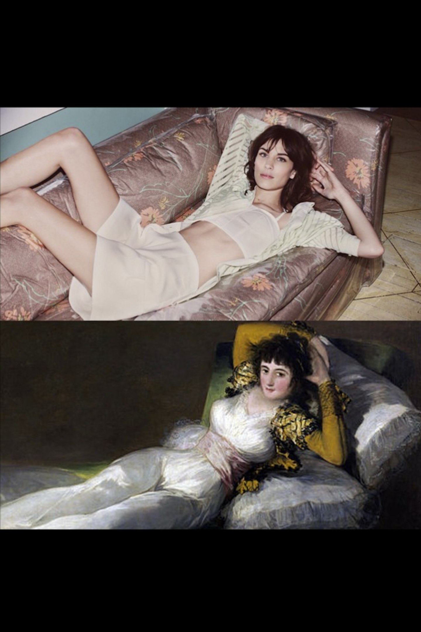 Art-Lexa Chung: "La Maja Vestida (The Clothed Maja)" by Francisco de Goya (1798-1805) / La Maja Alexa (Fray I.D)