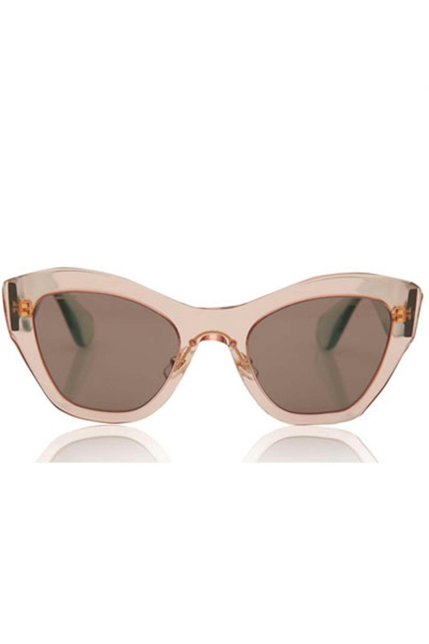 Pink Thick Fram Sunglasses, £175, Miu Miu at Liberty