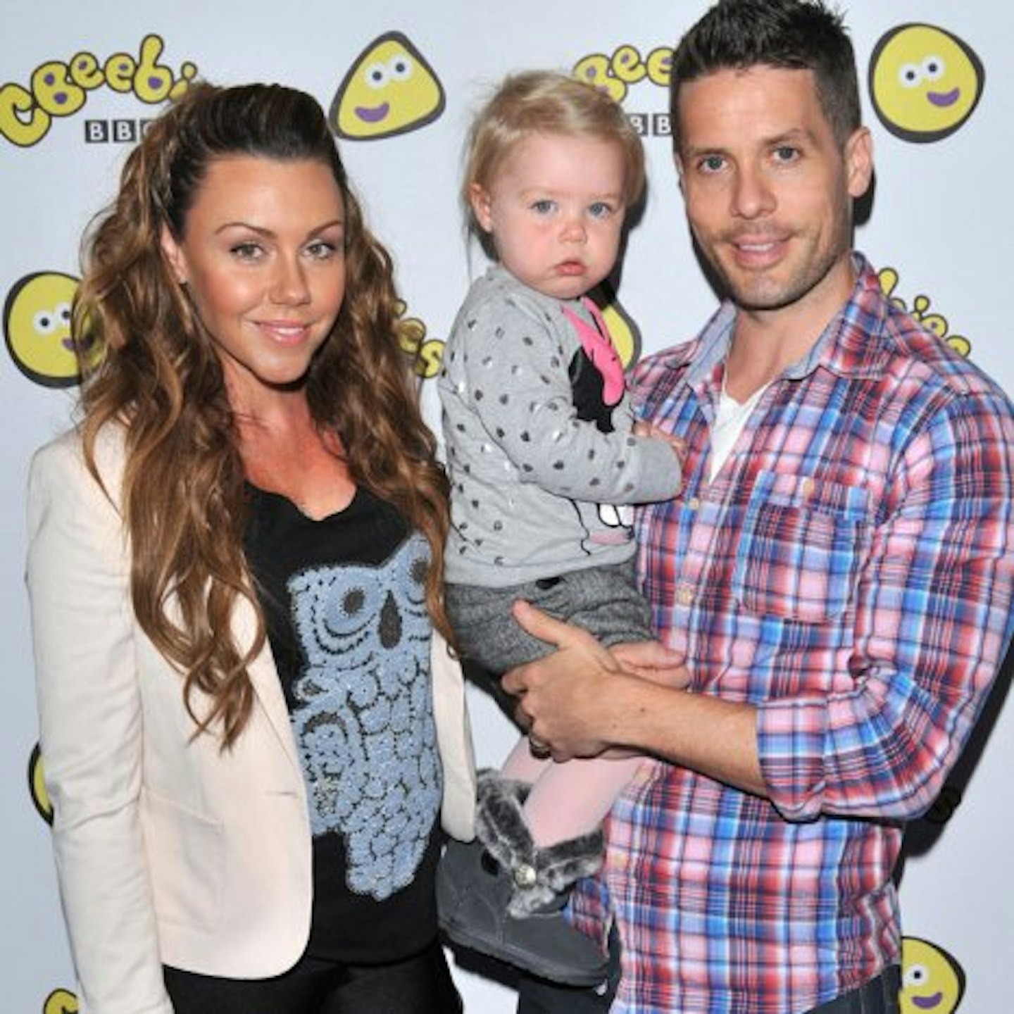 Michelle Heaton, husband Andy and daughter Faith, 2