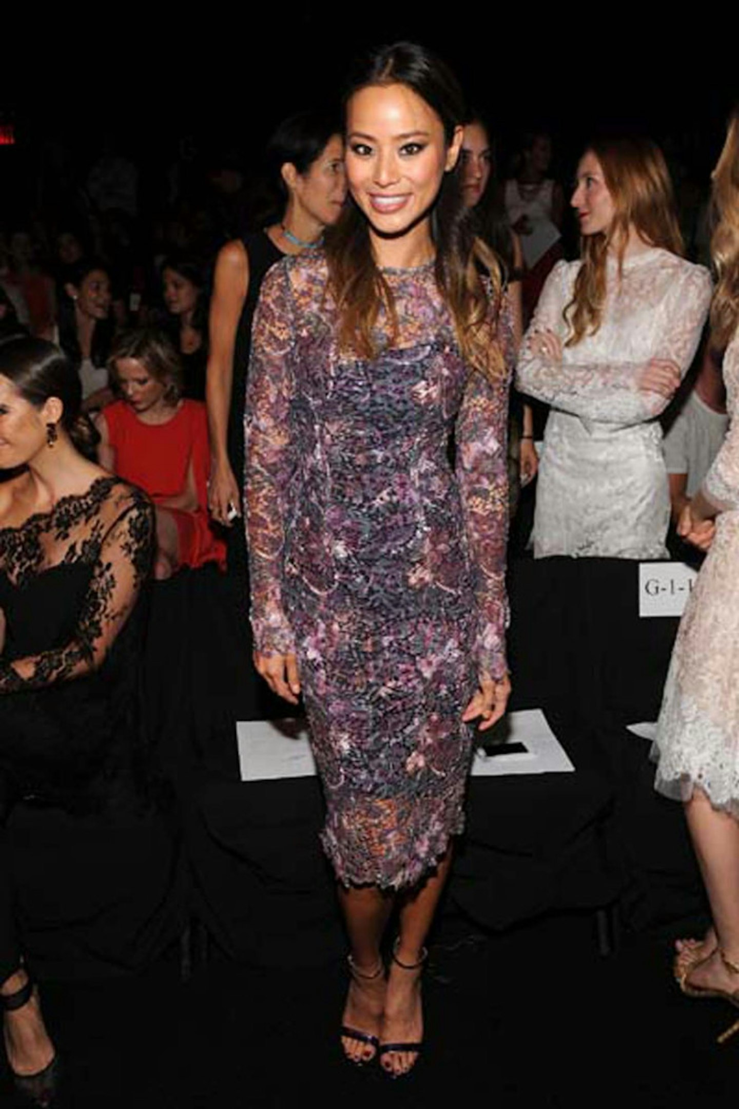 Jamie Chung at Monique Lhuillier