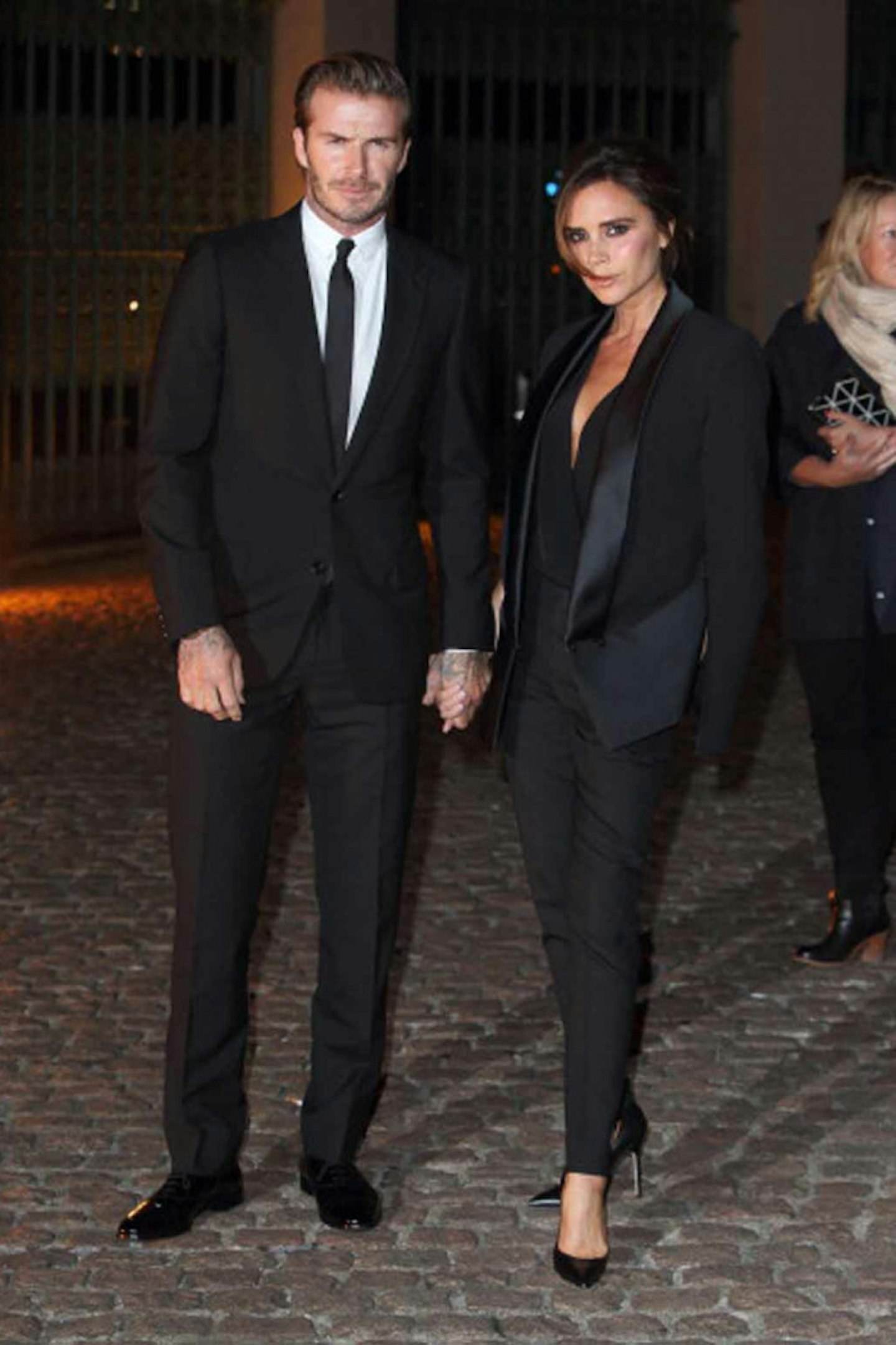 Victoria Beckham style the beckhams black suit the global fund