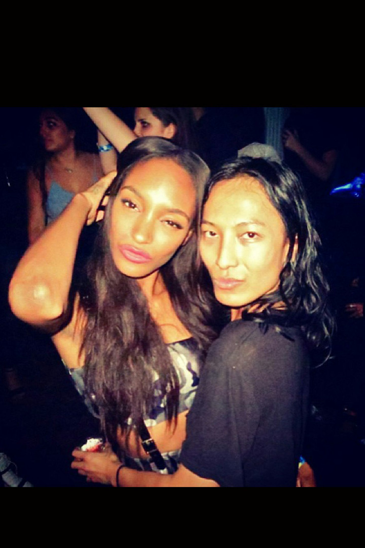 @derekblasberg: Smizing like their life depended on it: Jourdan Dunn and Alexander Wang at the designer's party