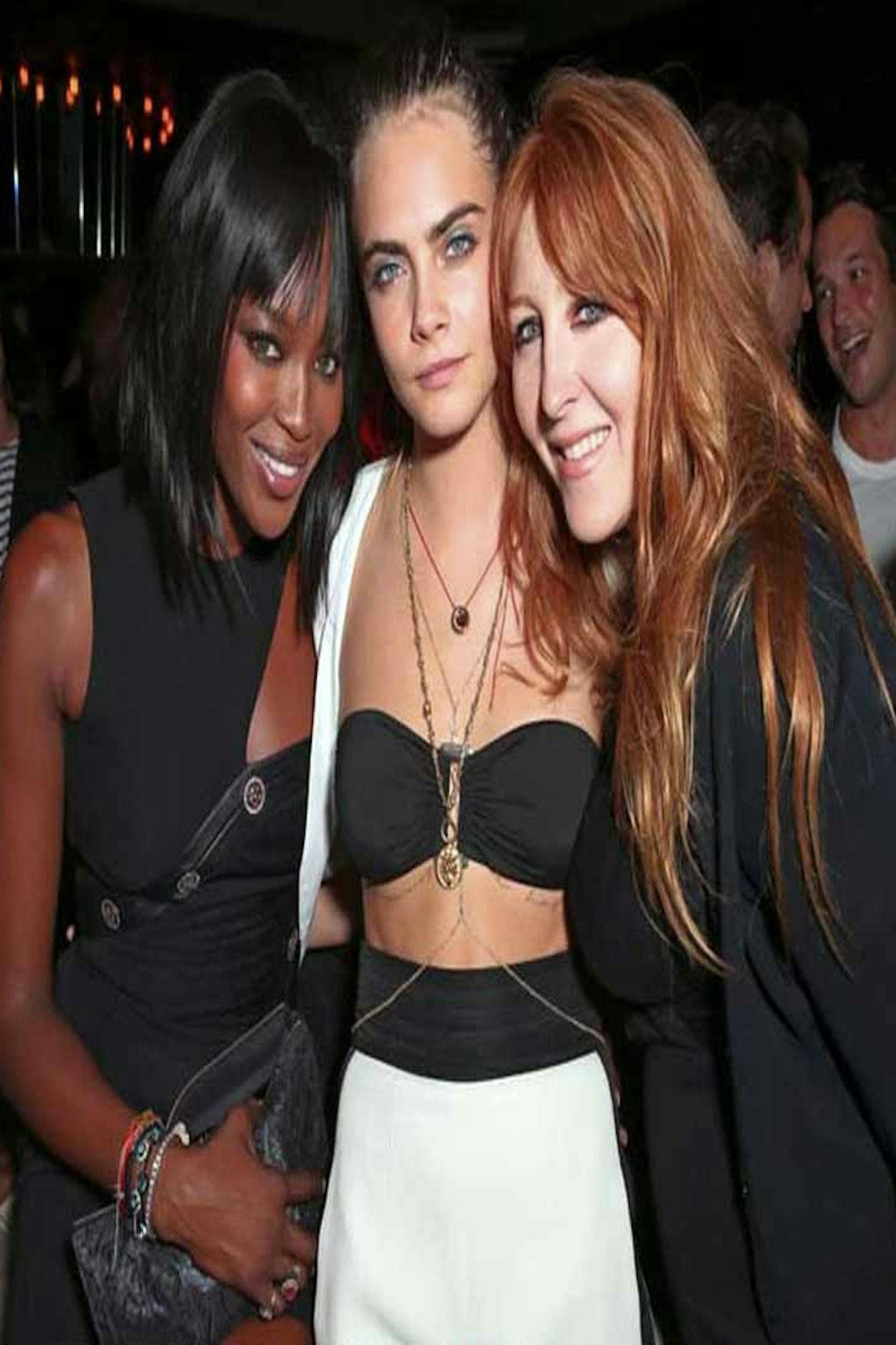 Naomi Campball, Cara Delevingne and Charlotte Tilbury at 'Cell for gratitude' charity event