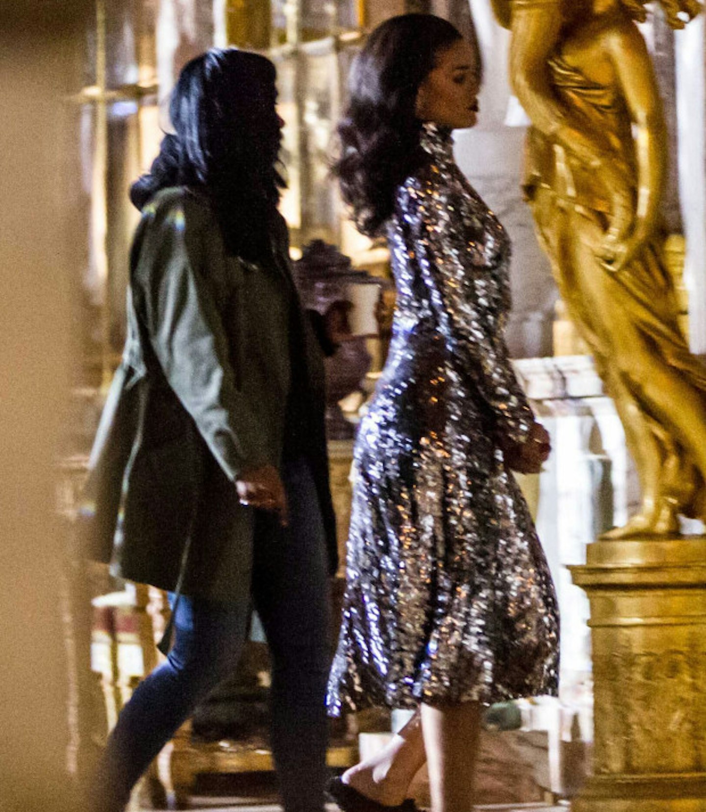 Rihanna was spotted filming at Palace of Versailles recently