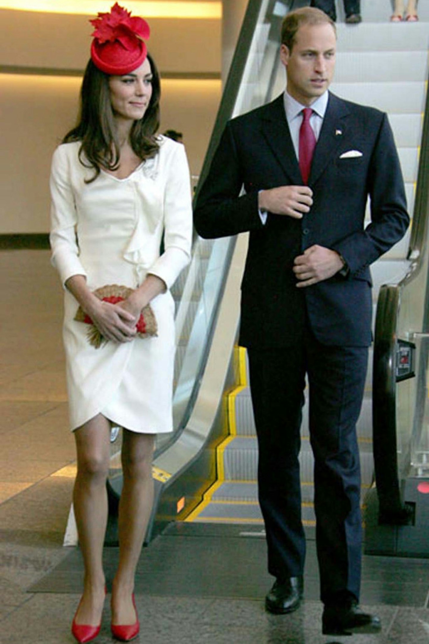 Kate Middleton and Prince Charles celebrating Canada day, wearing Reiss dress, July 2011